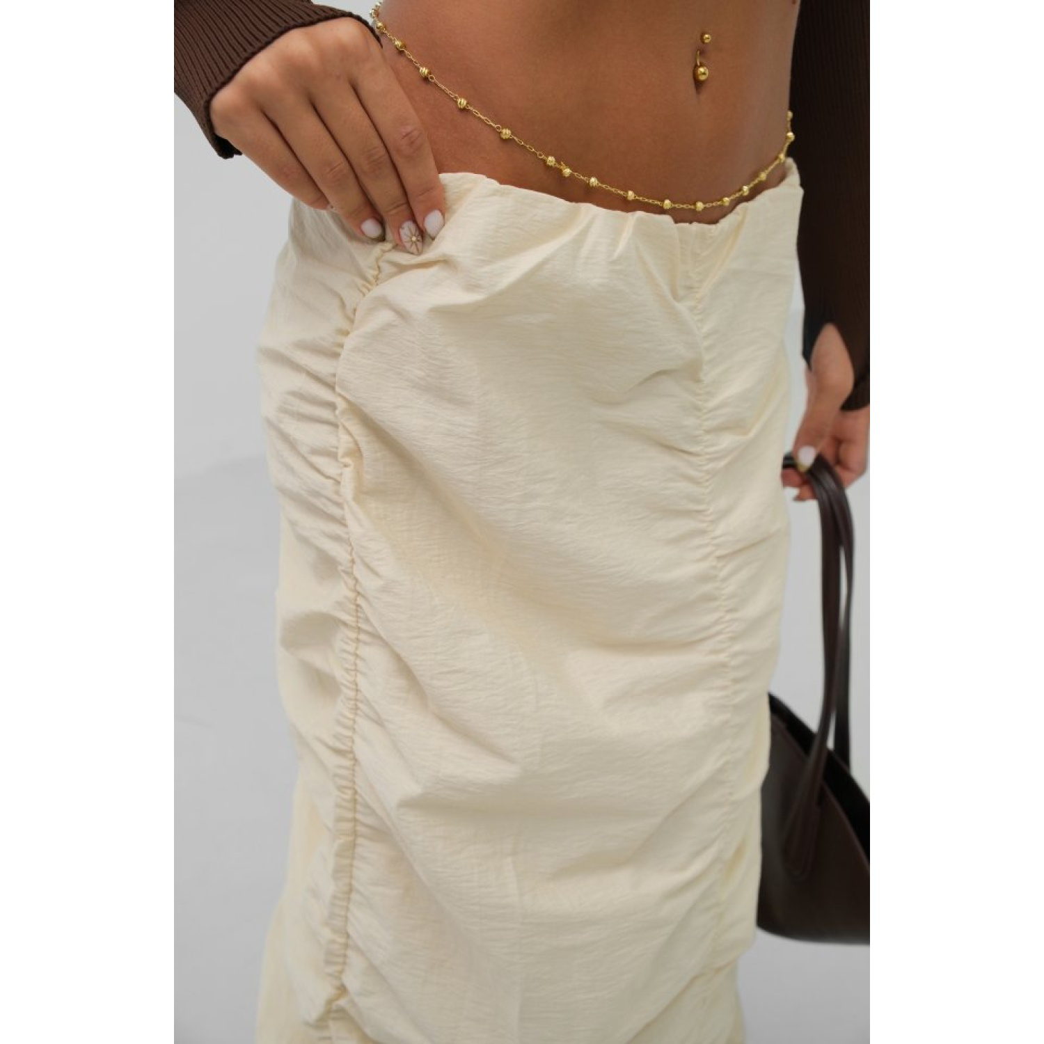 Lucky Life Büzgü Detay Maxi Etek