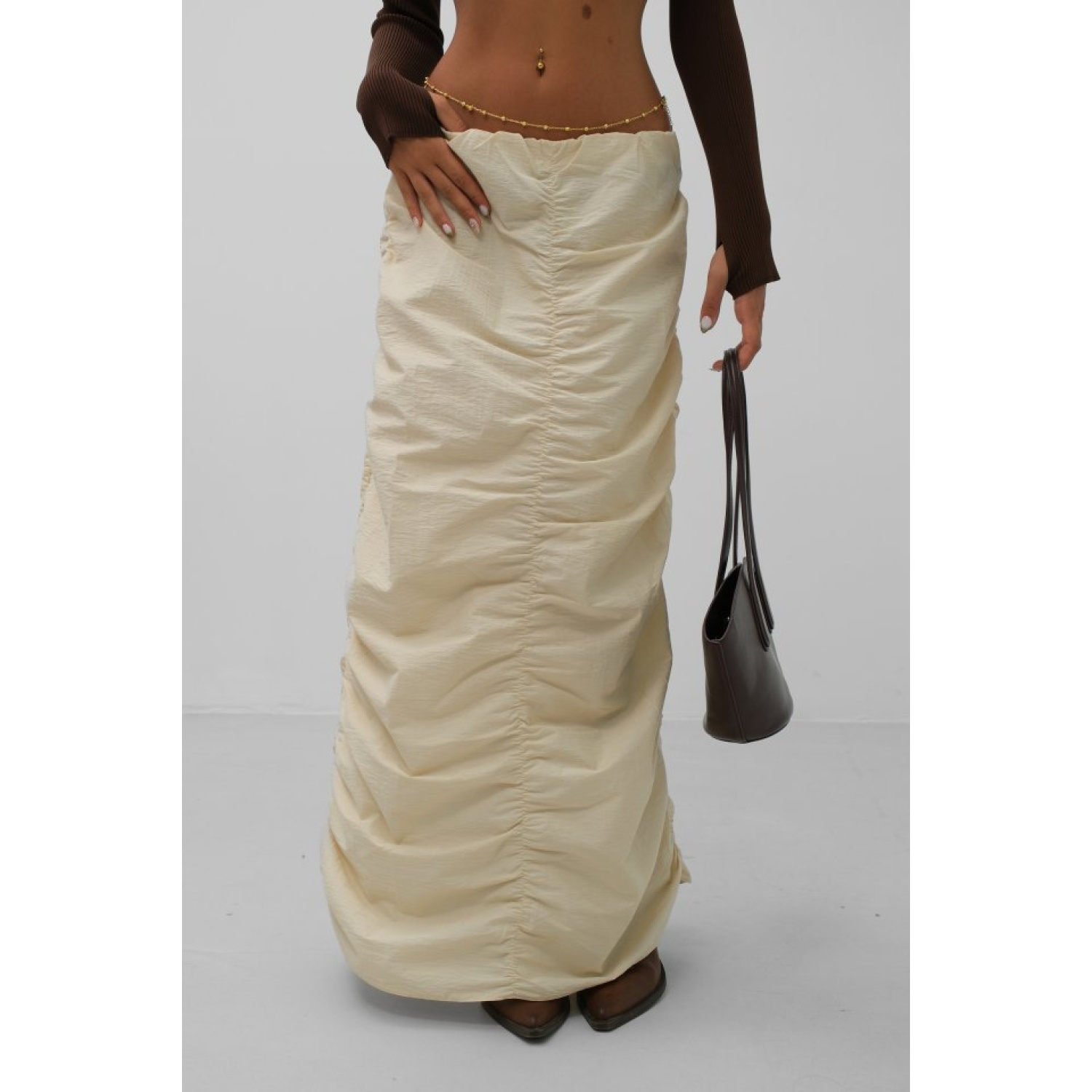 Lucky Life Büzgü Detay Maxi Etek