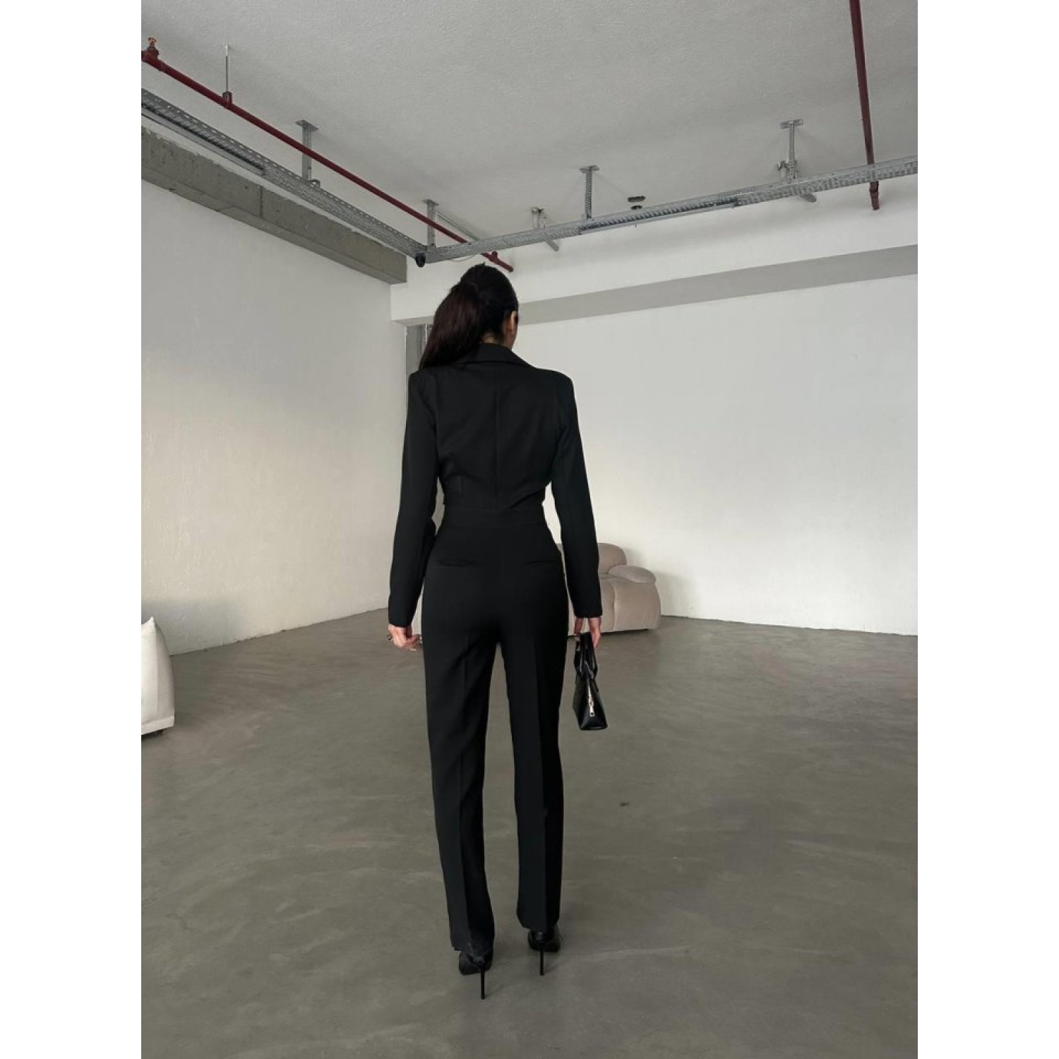 Lucky Life CEKET YAKA BEL DEKOLTELİ TULUM - Siyah