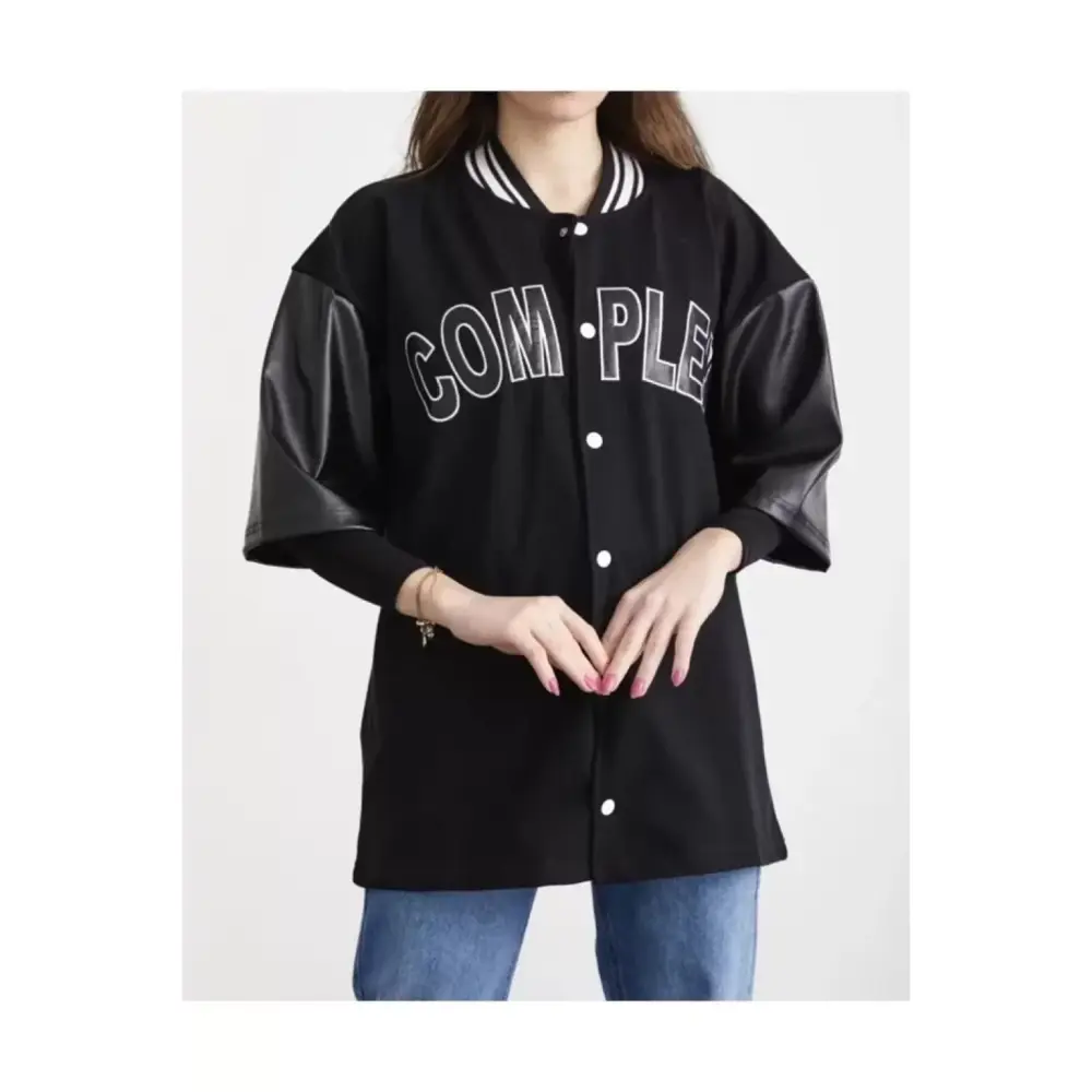 Lucky Life Complex Kolej Oversize T-shirt - Siyah