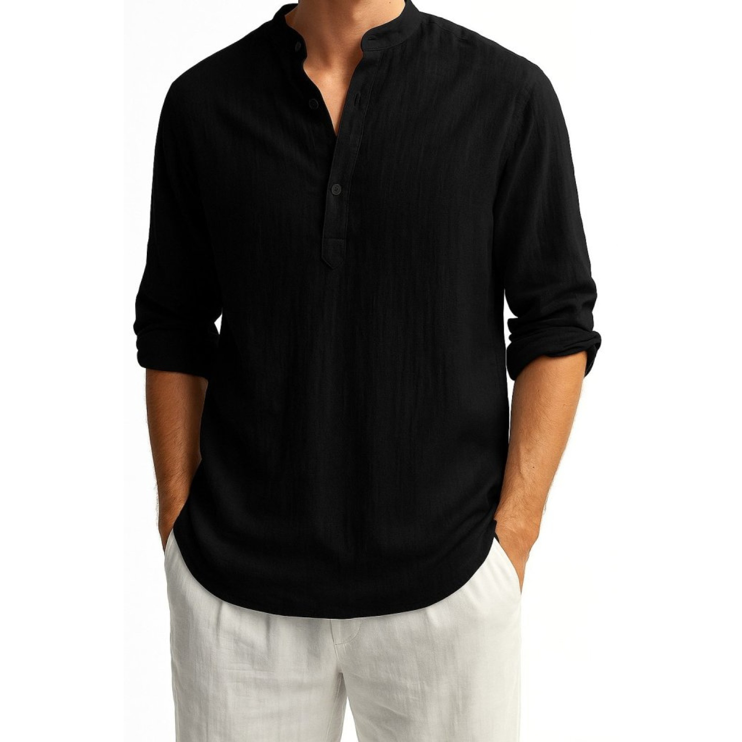 Lucky Life Erkek Uzun Kollu Hakim Yaka Düğmeli Lucky Life Erkek M