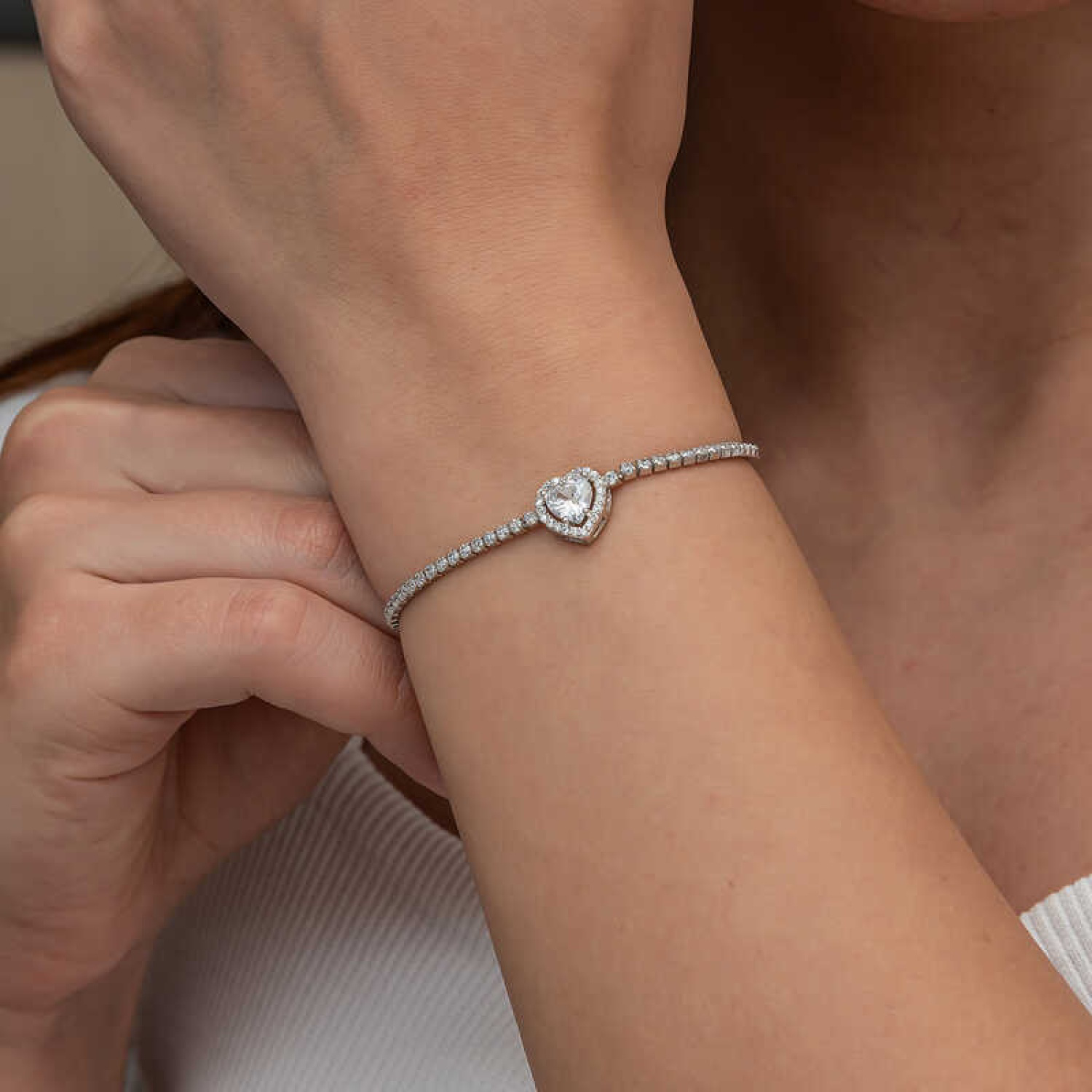 Lucky Life Gümüşh  Kadın Kalpli Su Yolu Bileklik