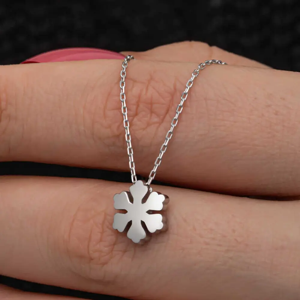 Lucky Life & Han-gar 925 Ayar Gumuss  Minimal Kar Tanesi Lucky Li