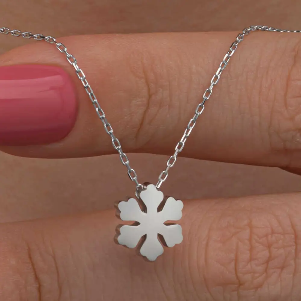 Lucky Life & Han-gar 925 Ayar Gumuss  Minimal Kar Tanesi Lucky Li