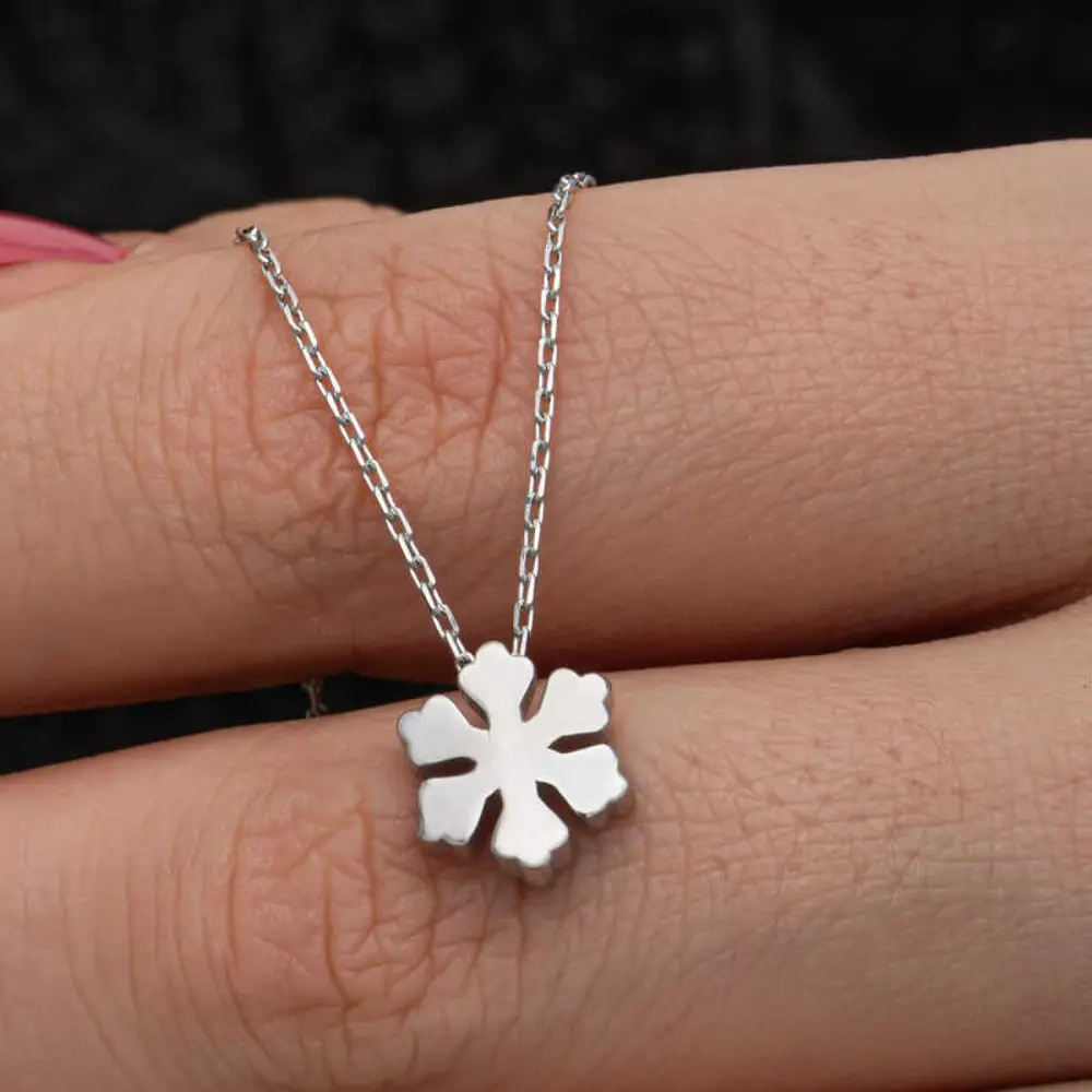 Lucky Life & Han-gar 925 Ayar Gumuss  Minimal Kar Tanesi Lucky Li