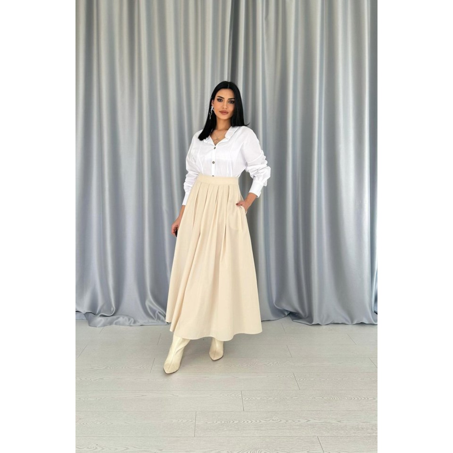 Lucky Life Kadın Uzun Pileli Etek