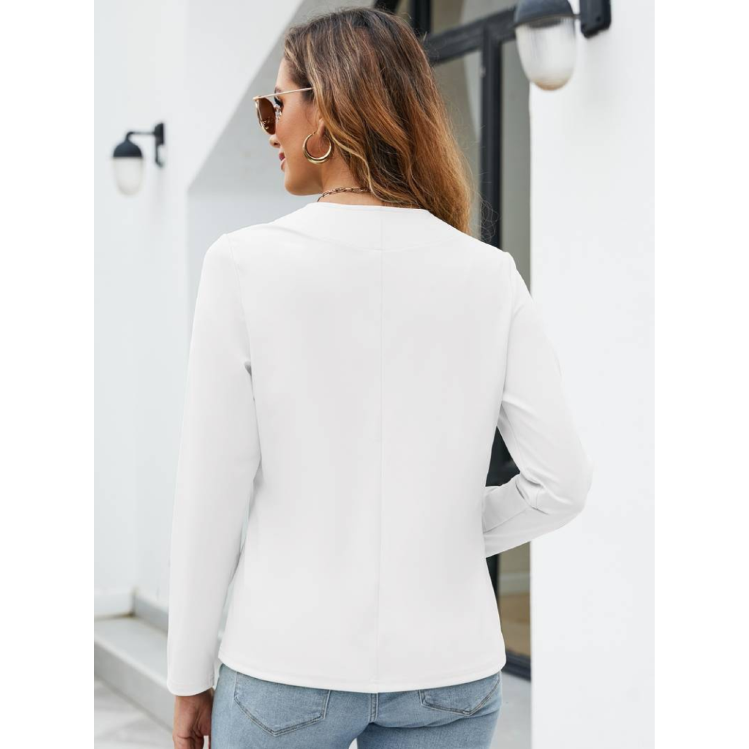 Lucky Life Kadın Uzun Kollu önü Açık Blazer Ceket