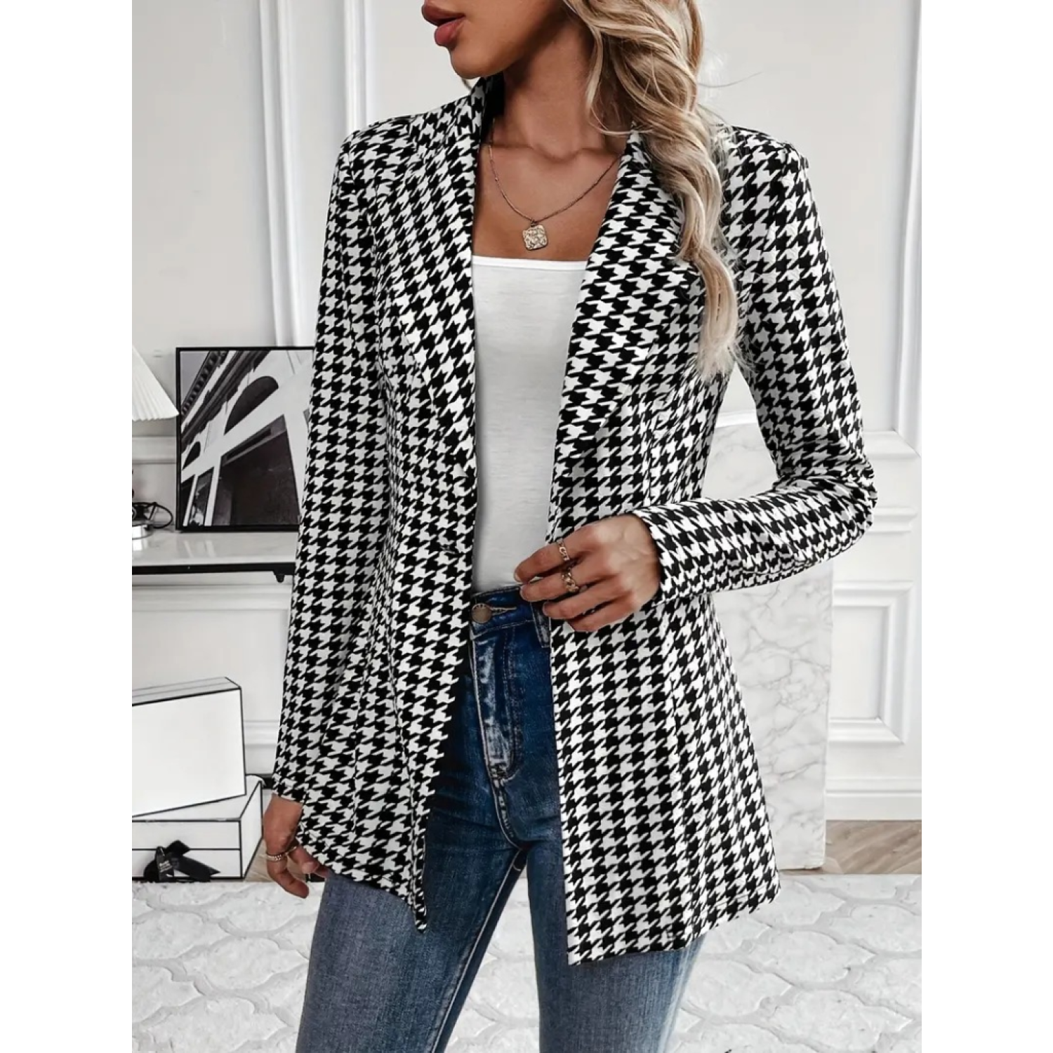 Lucky Life Kadın Uzun Kollu Yakalı önden Düğmeli Kazayağı Dokuma Lucky Life Kadın Uzun Kollu Yakalı önden Düğmeli Kazayağı Dokuma