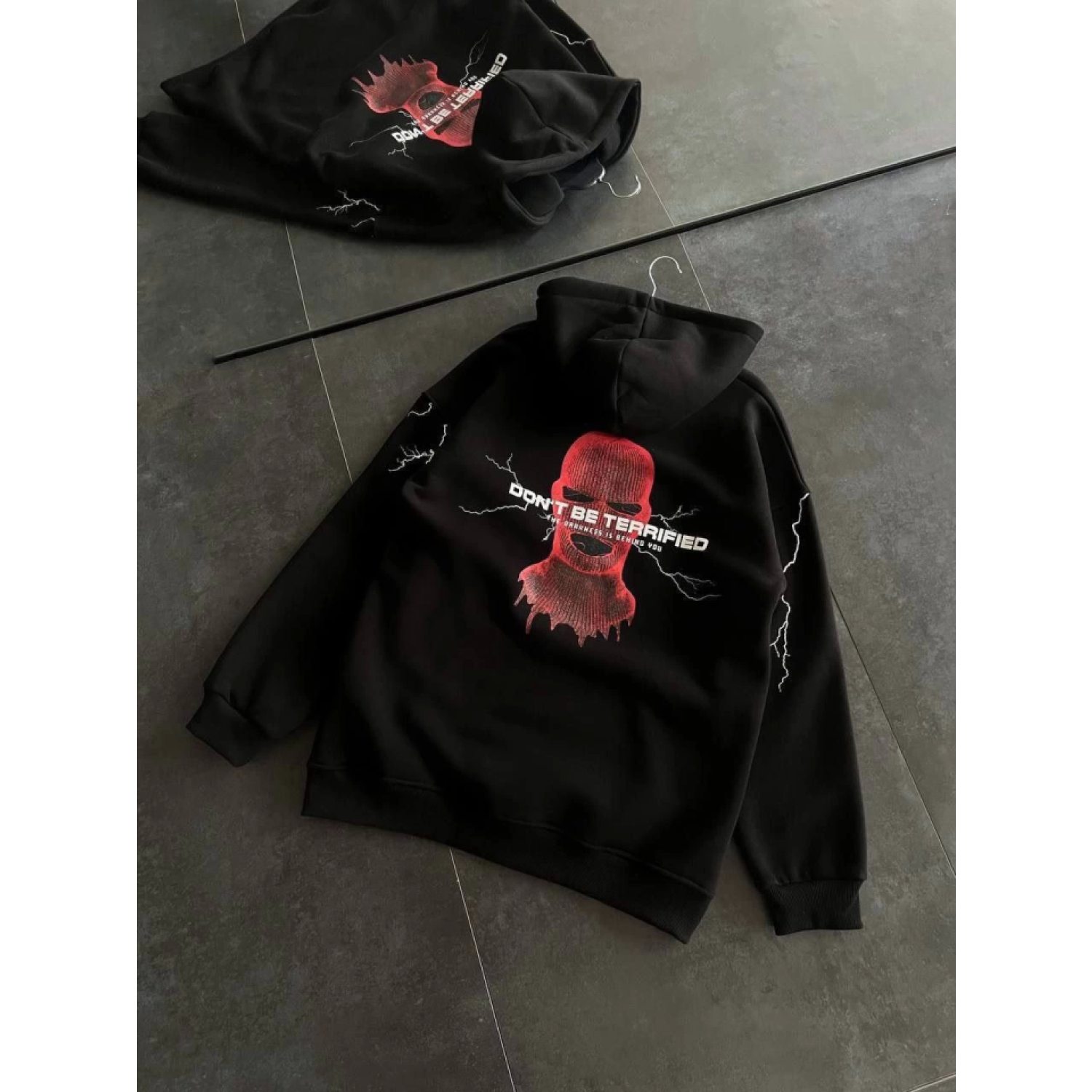 Lucky Life Kadın Üç İplik Kapşonlu Baskılı Oversize SweatShirt- S Lucky Life Kadın Üç İplik Kapşonlu Baskılı Oversize SweatShirt- S