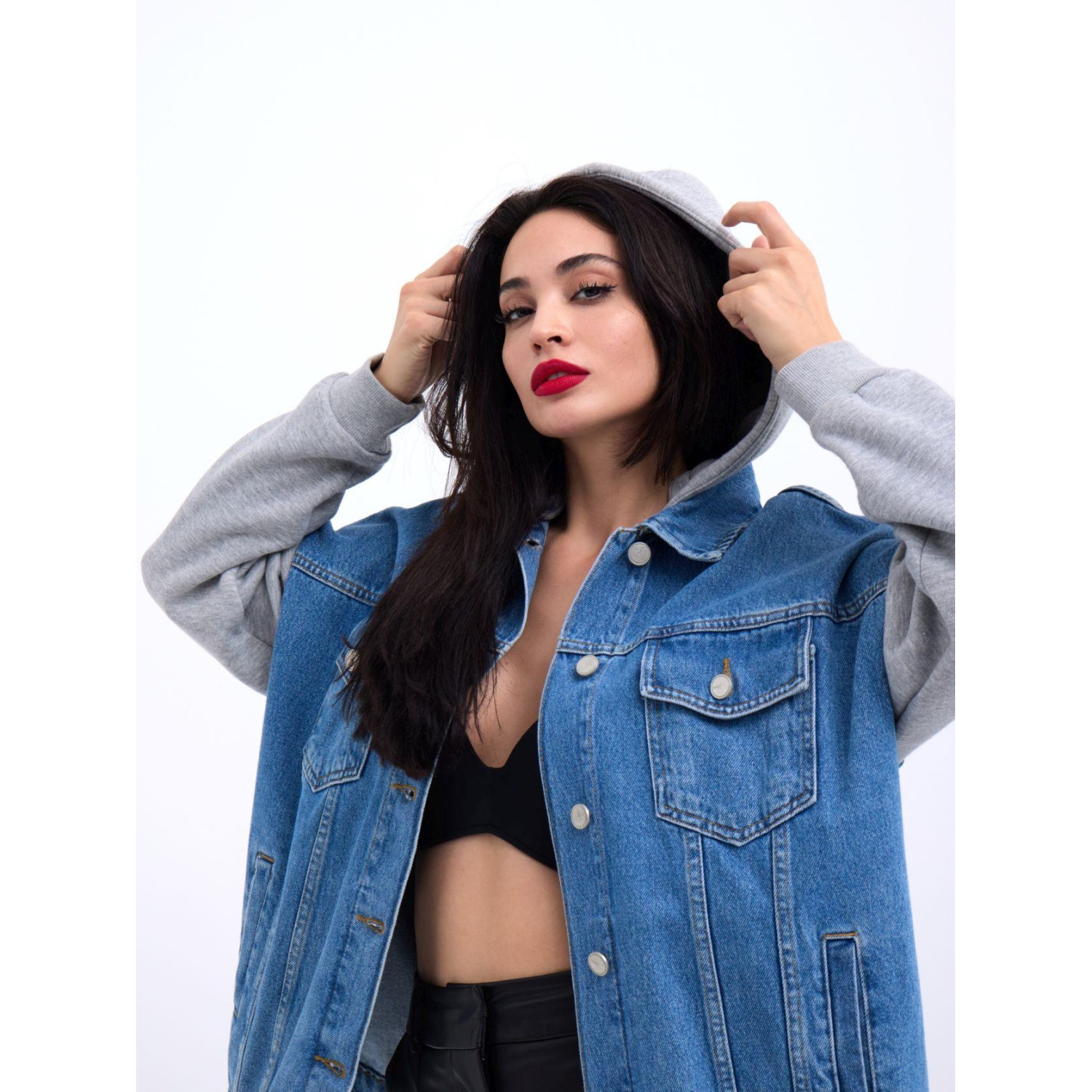 Lucky Life Kadın 712 KOT CEKET-MAVİ