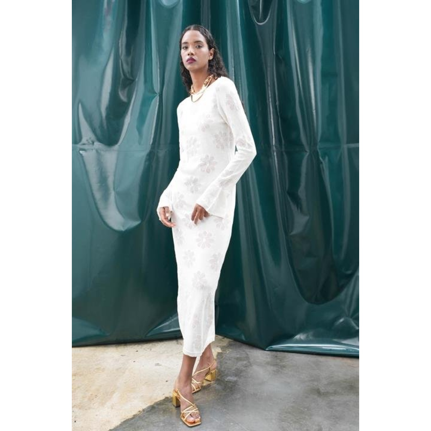 Lucky Life Kadın Çiçek Desenli Maxi Boy Elbise Lucky Life Kadın Çiçek Desenli Maxi Boy Elbise