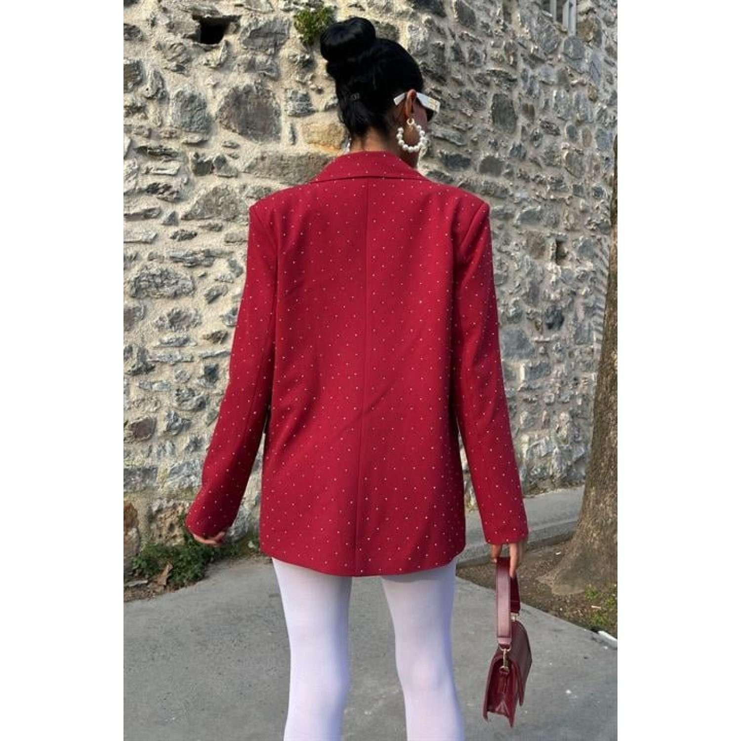 Lucky Life Kadın Taş Detaylı Lucky Life Kadın Premium Blazer Ceke