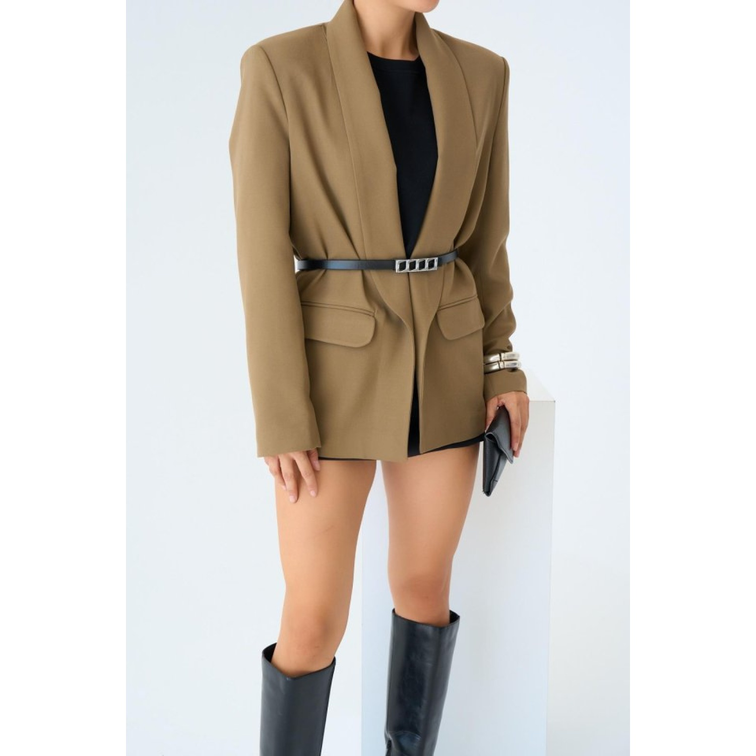 Lucky Life Kadın Astarı Leopar Ceket - Vizon