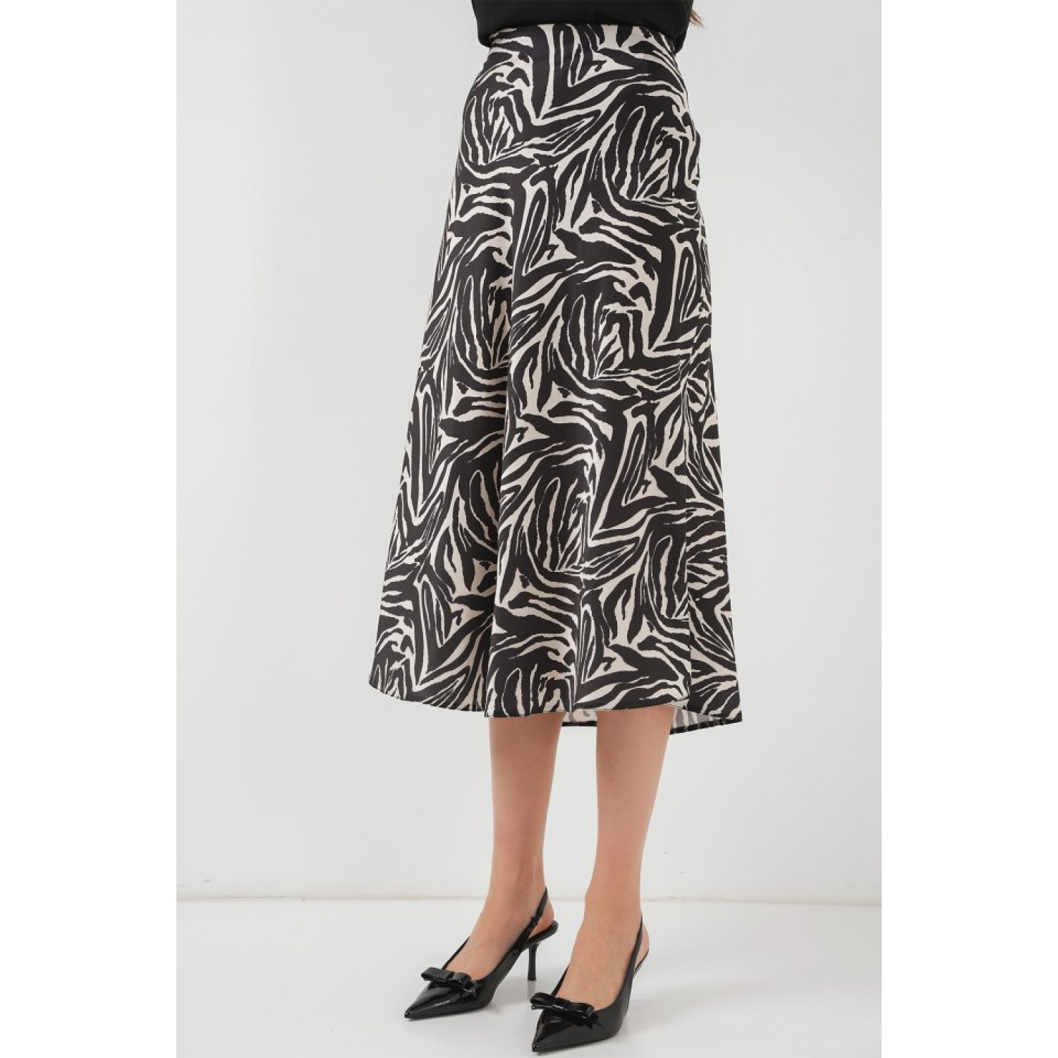 Lucky Life Kadın Saten Etek - A.Bej