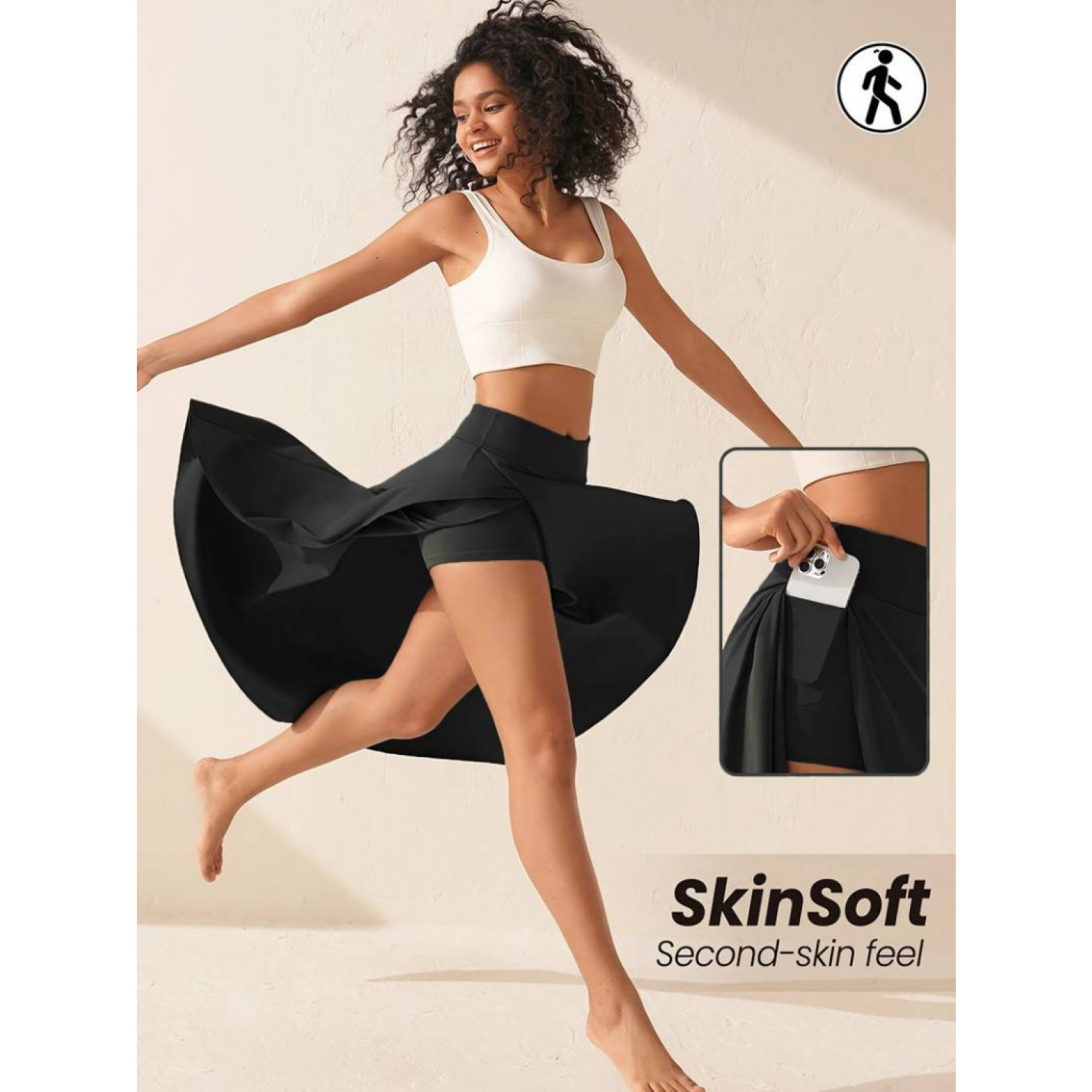 Lucky Life Kadın Cep Detay Taytlı Sandy Etek