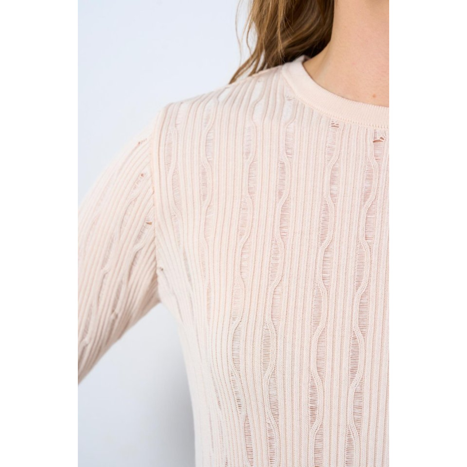 Lucky Life Kadın Triko Kazak - Krem