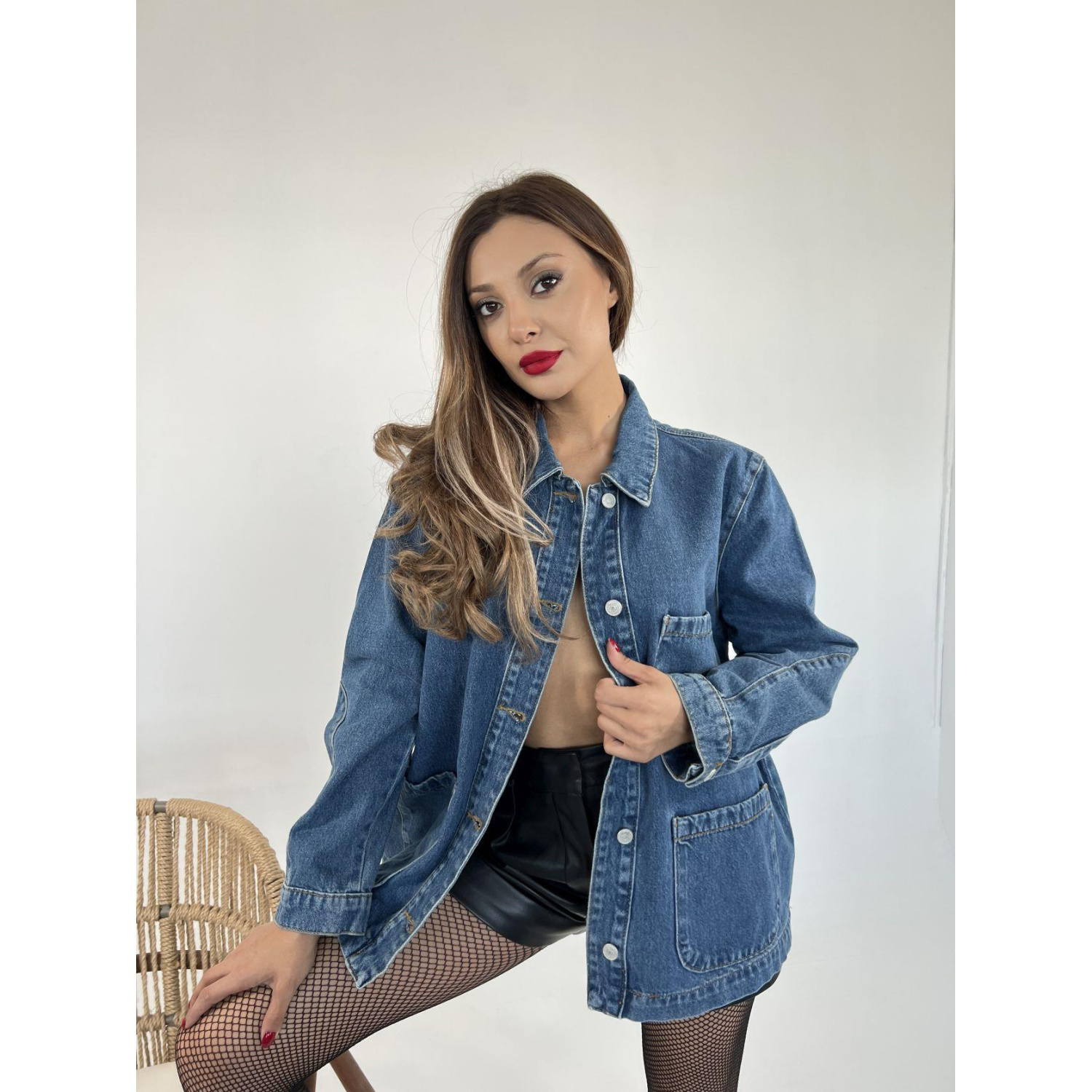 Lucky Life Kadın 14 KOT CEKET-MAVİ