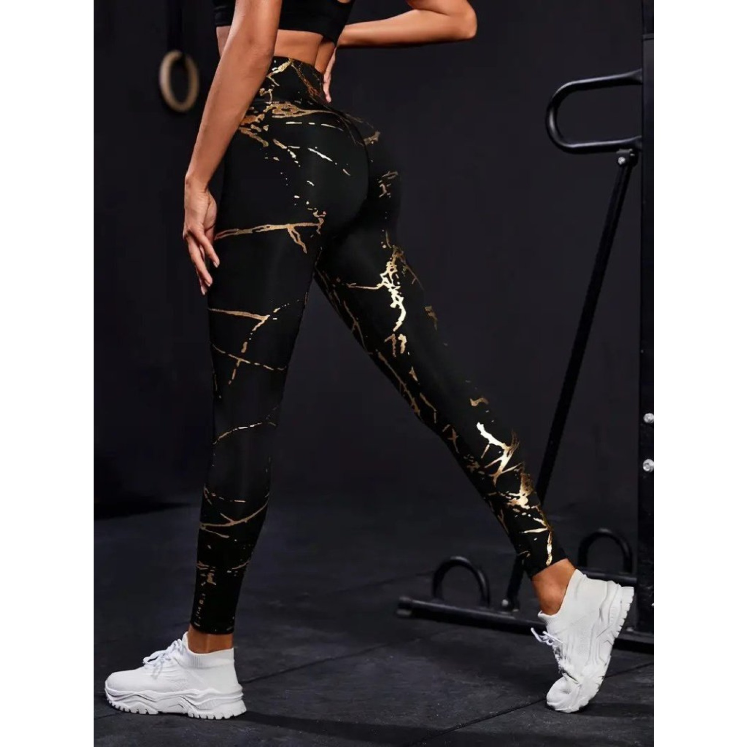 Lucky Life Kadın Yüksek Bel Desenli Spor Tayt