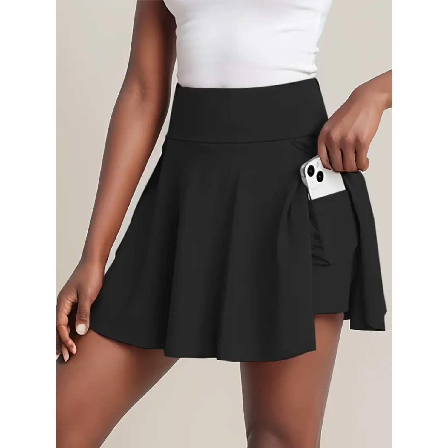 Lucky Life Kadın Yüksek Bel Cepli Sandy Short Etek