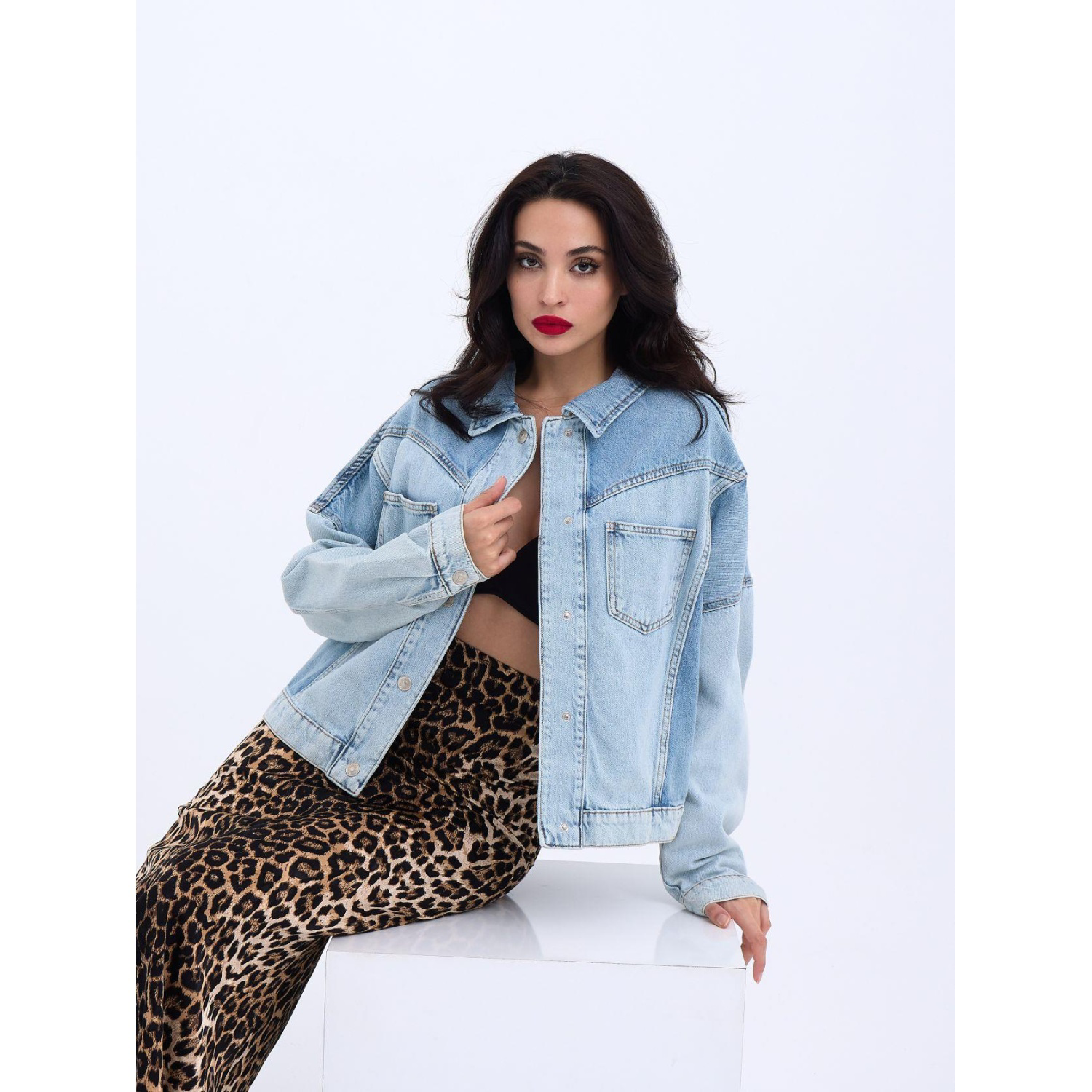 Lucky Life Kadın 789 KOT CEKET-MAVİ