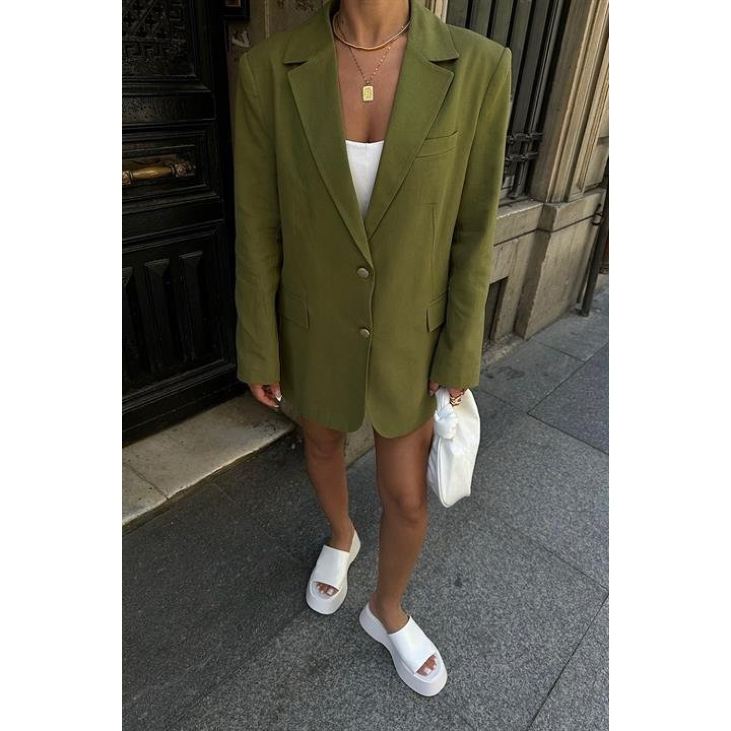 Lucky Life Kadın Blazer Keten Ceket  6105