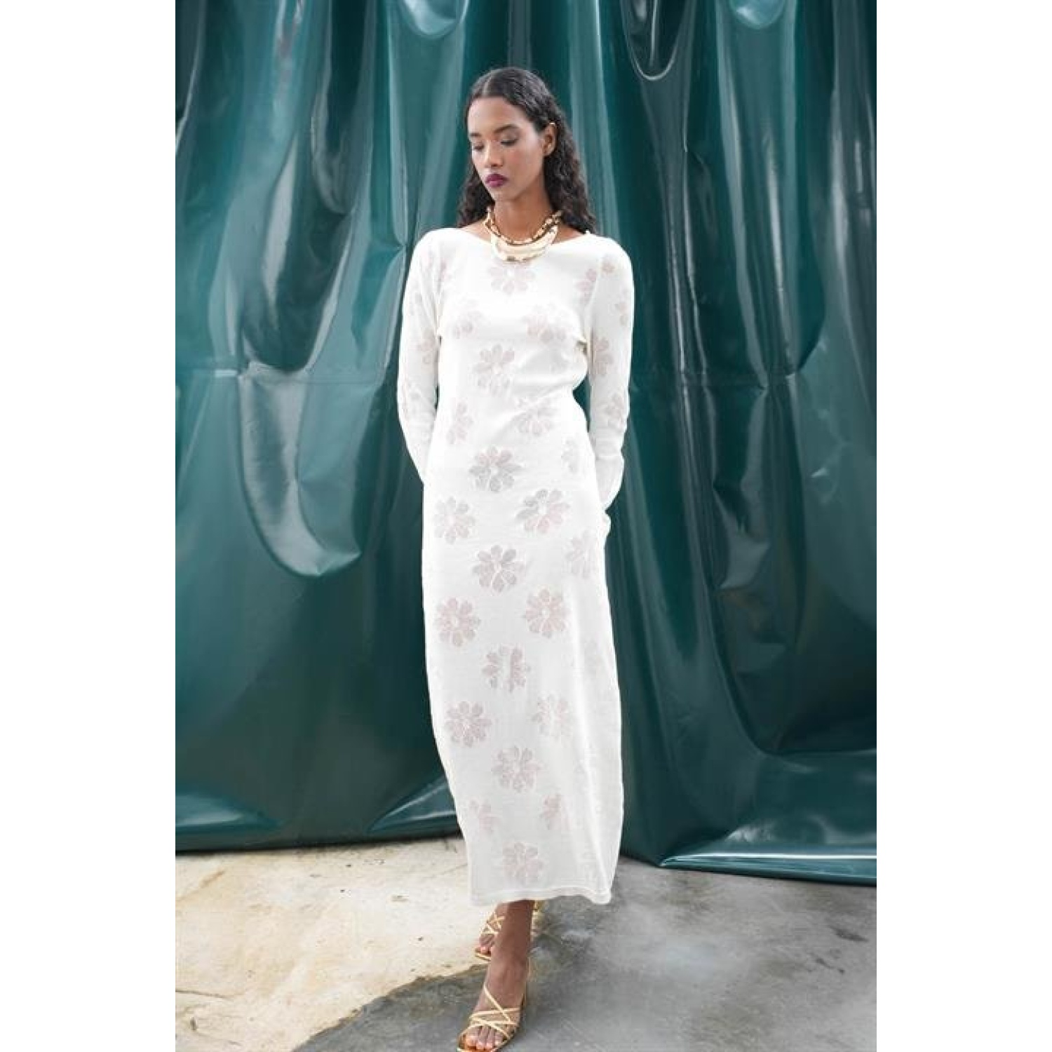 Lucky Life Kadın Çiçek Desenli Maxi Boy Elbise Lucky Life Kadın Çiçek Desenli Maxi Boy Elbise