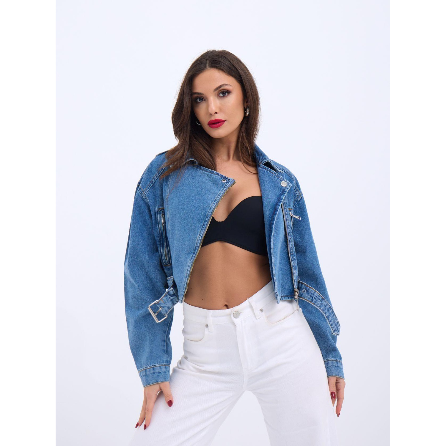Lucky Life Kadın 95 KOT CEKET-MAVİ