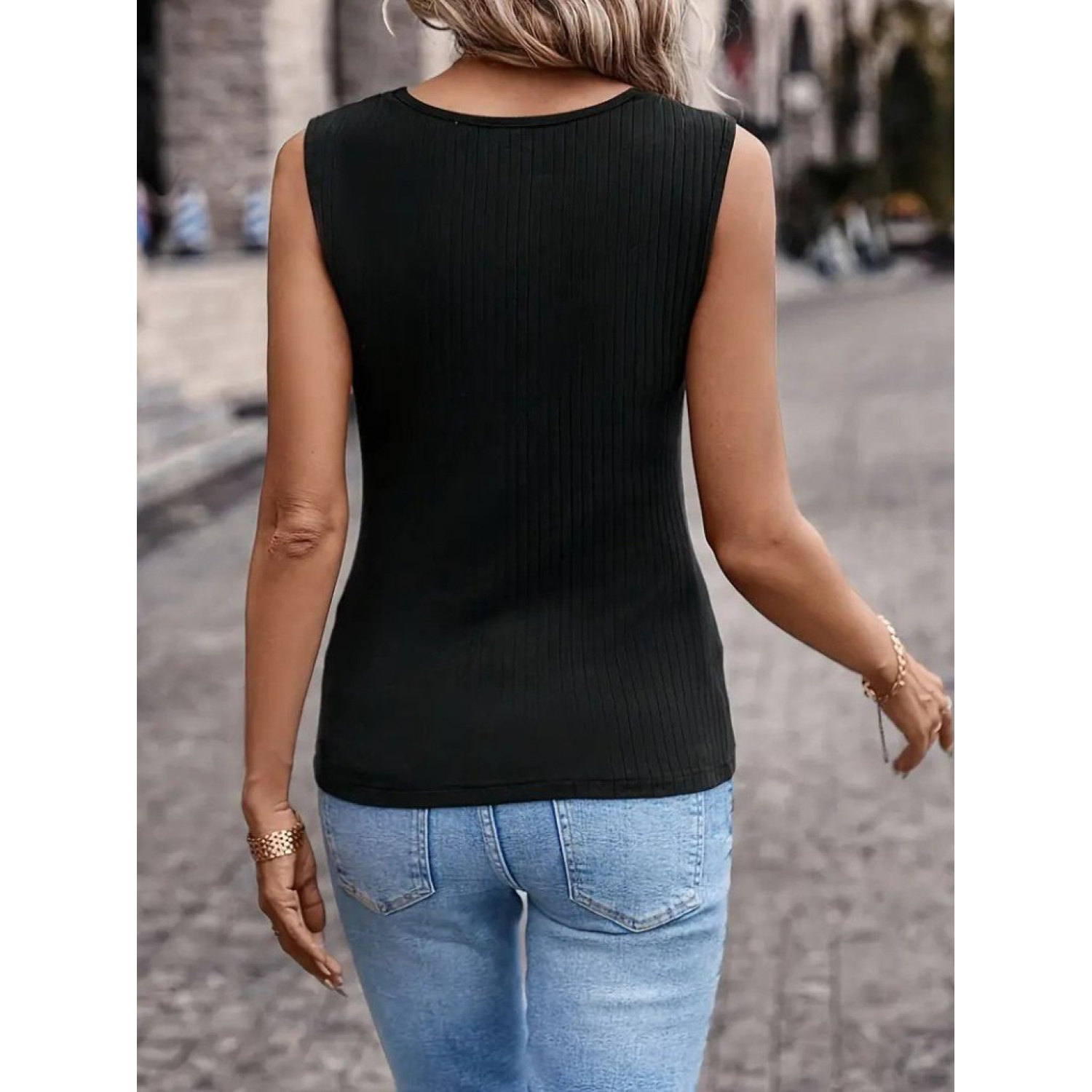 Lucky Life Kadın Askılı Dantel Yaka Kalın Fitilli Kaşkorse Bluz