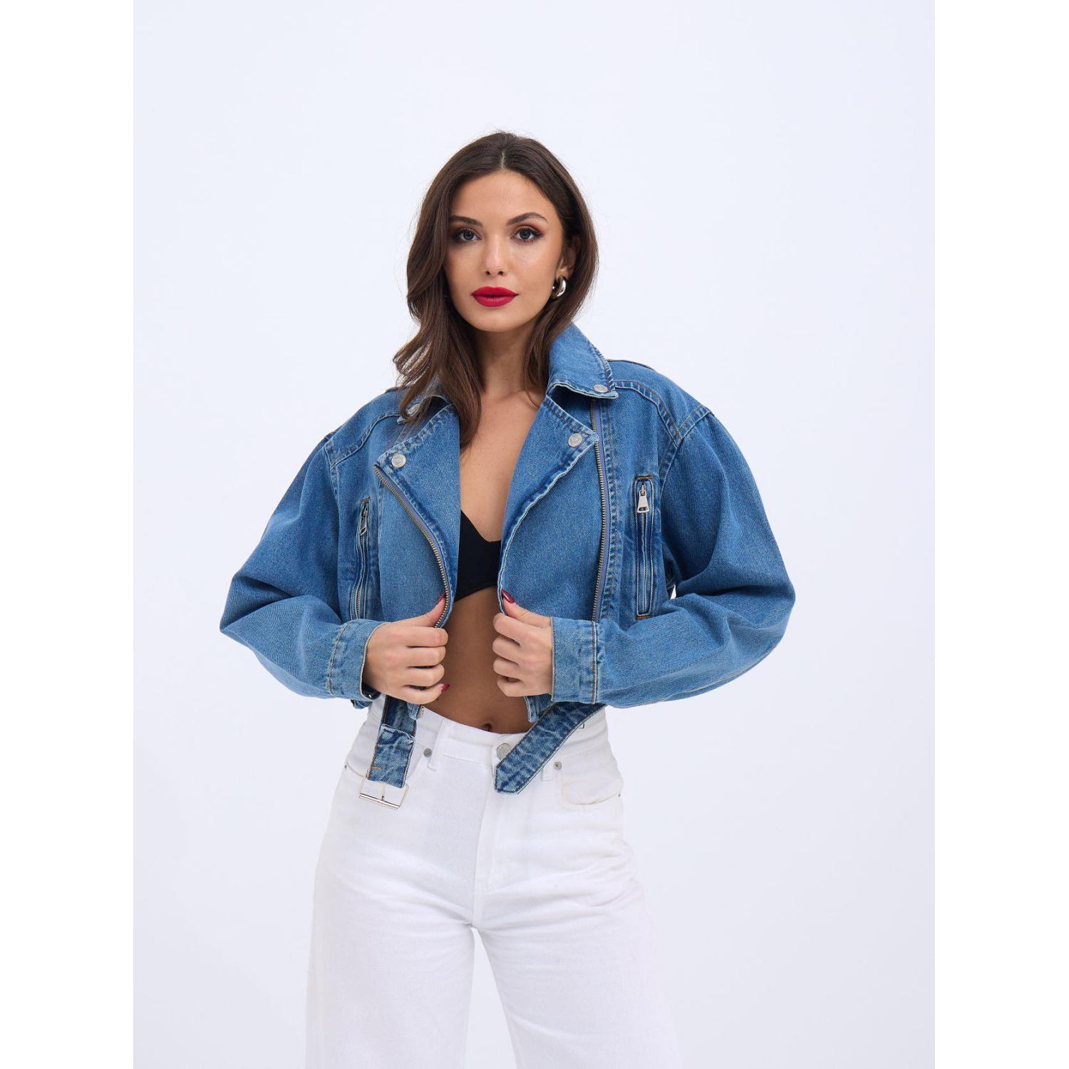 Lucky Life Kadın 95 KOT CEKET-MAVİ