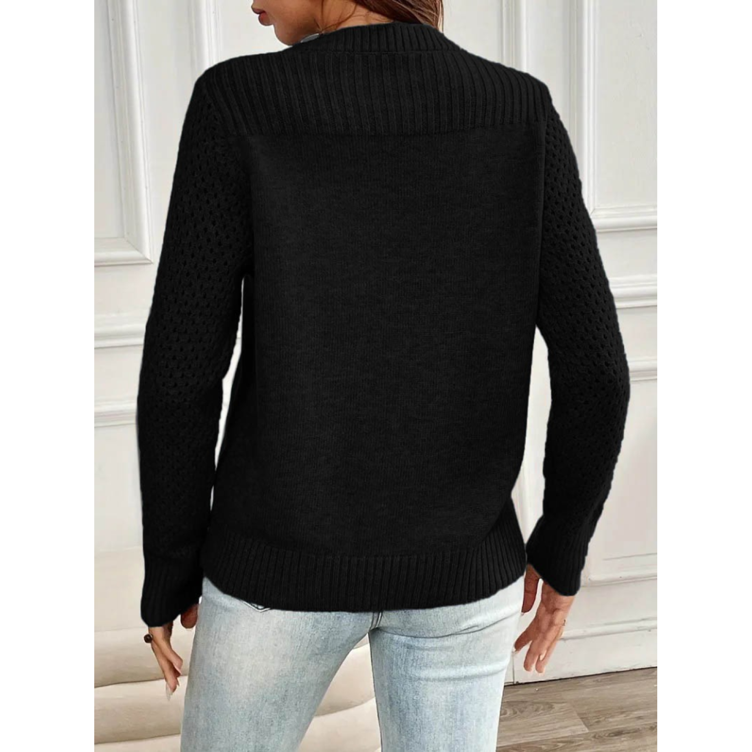 Lucky Life Kadın Uzun Kollu Bisiklet Yaka Triko Bluz