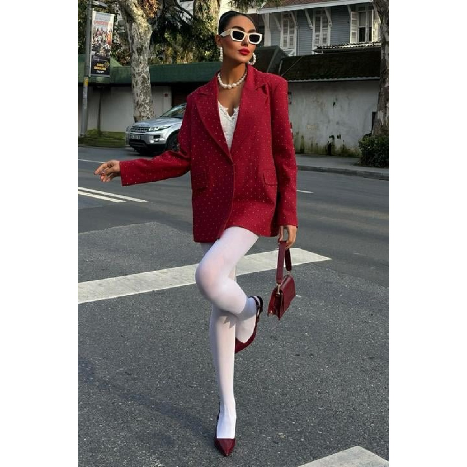 Lucky Life Kadın Taş Detaylı Lucky Life Kadın Premium Blazer Ceke