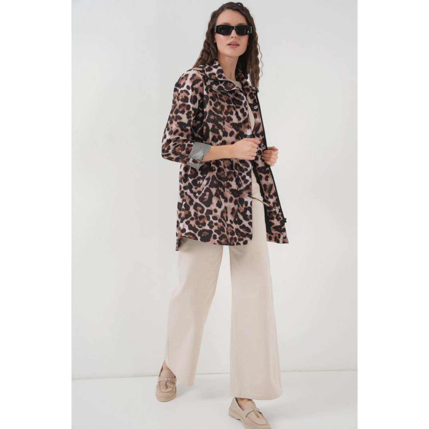 Lucky Life Kadın Beli Büzgülü Trençkot - D.Kahve