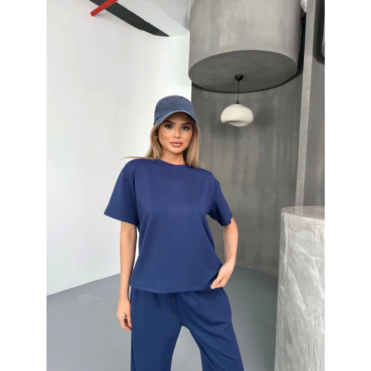 Lucky Life Kadın Yumuşak Dokulu Kumaş Kısa Kollu Bluz Rahat Panta