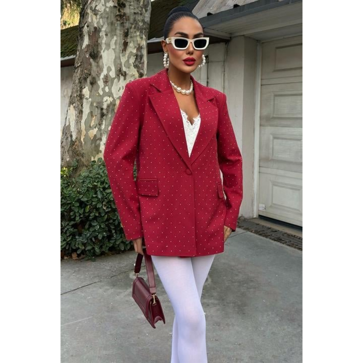 Lucky Life Kadın Taş Detaylı Lucky Life Kadın Premium Blazer Ceke