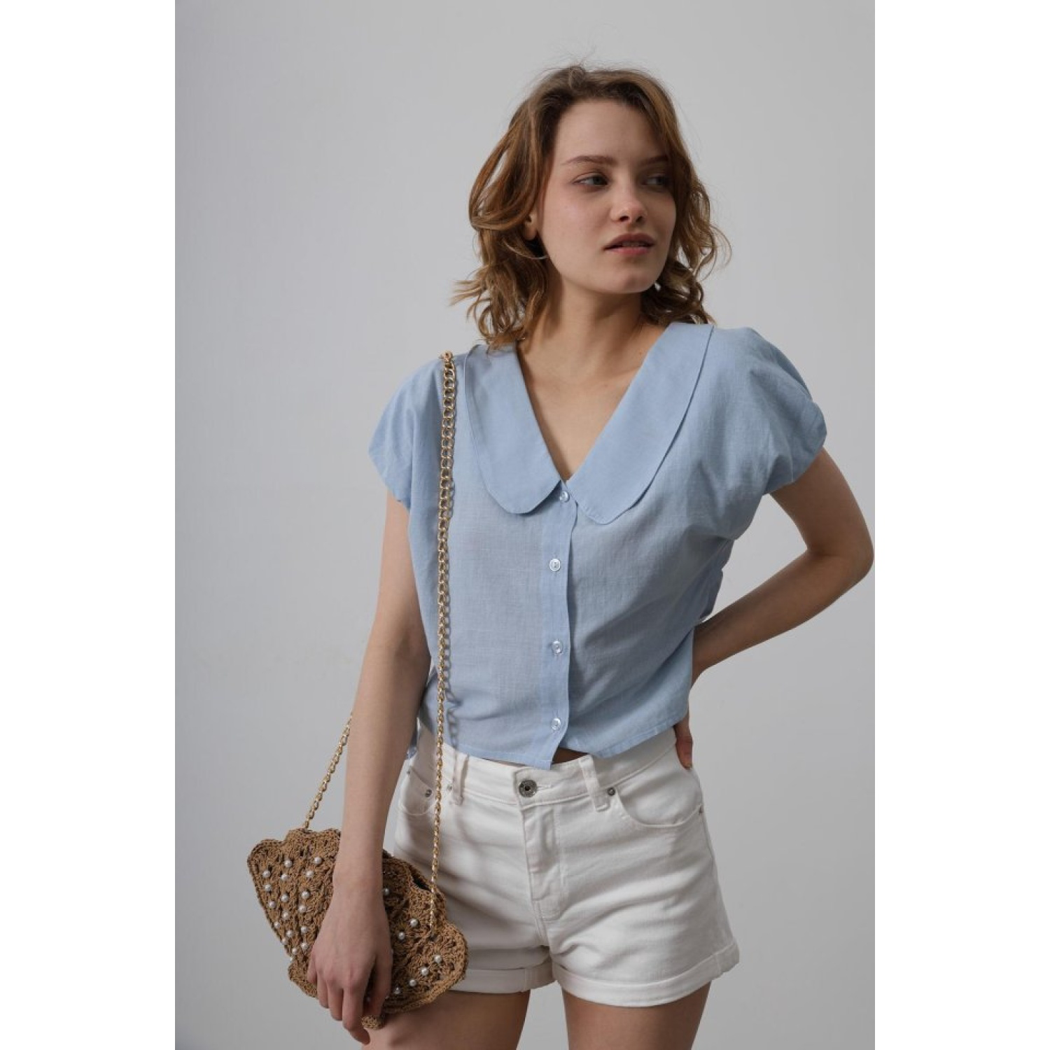 Lucky Life Kadın Bebe Yaka Yanları Bağlamalı Bluz - Lucky Life Ka