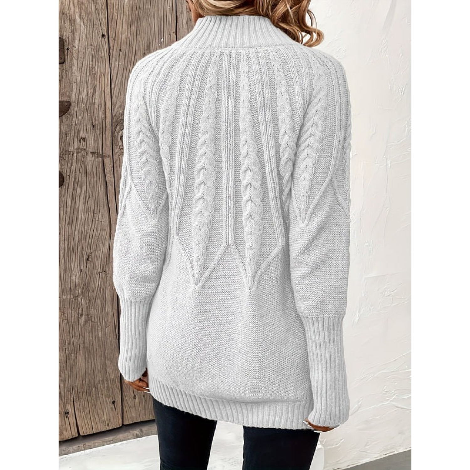 Lucky Life Kadın Uzun Kollu Yarı Balıkçı Yaka Triko Bluz