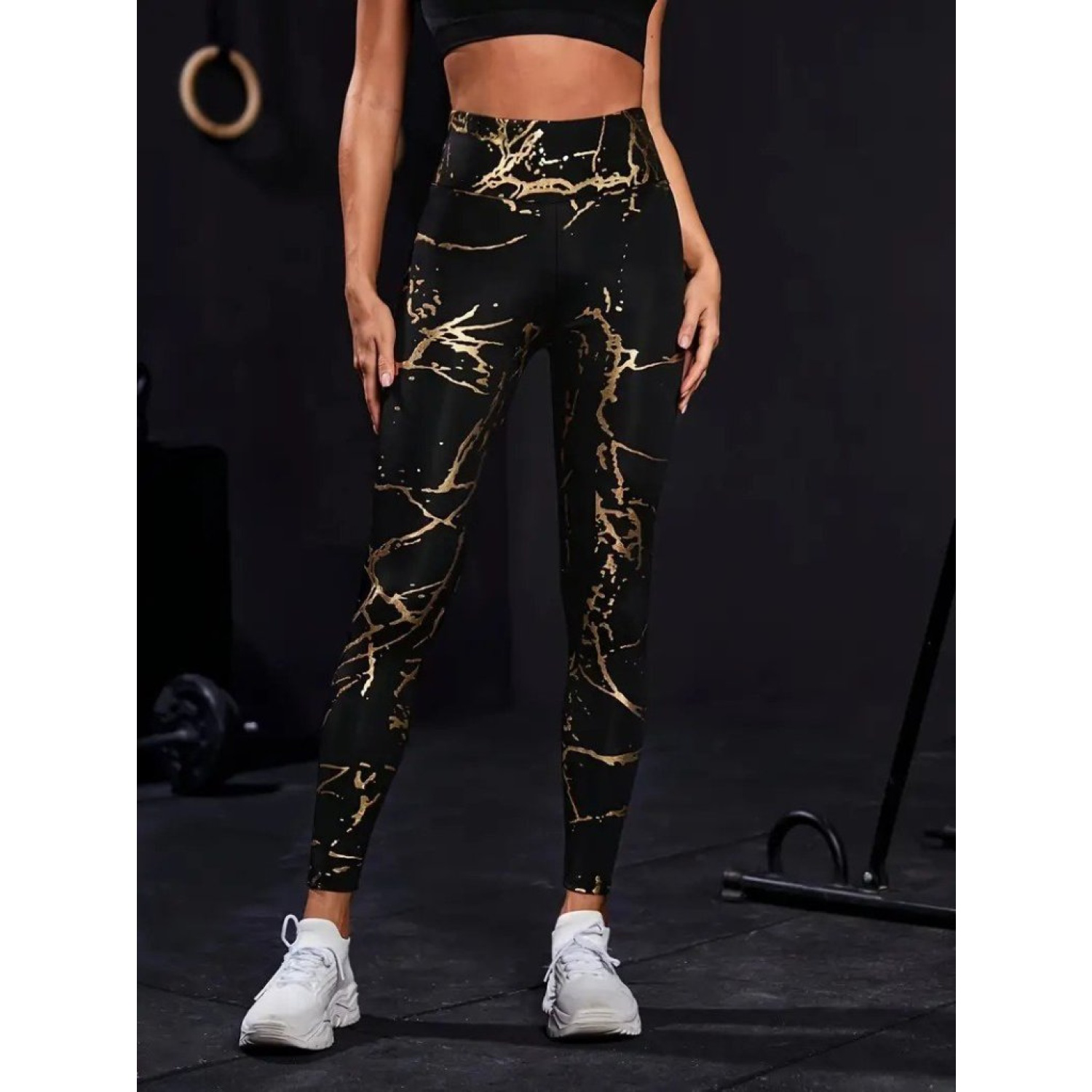 Lucky Life Kadın Yüksek Bel Desenli Spor Tayt