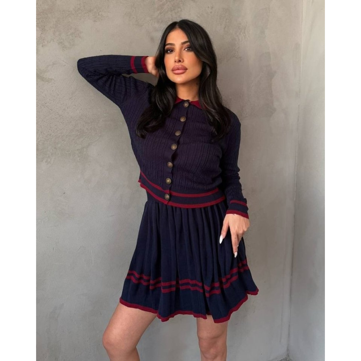 Lucky Life Kadın Uzun Kollu Düğme Ve Ribana Detay Triko Hırka Ve 