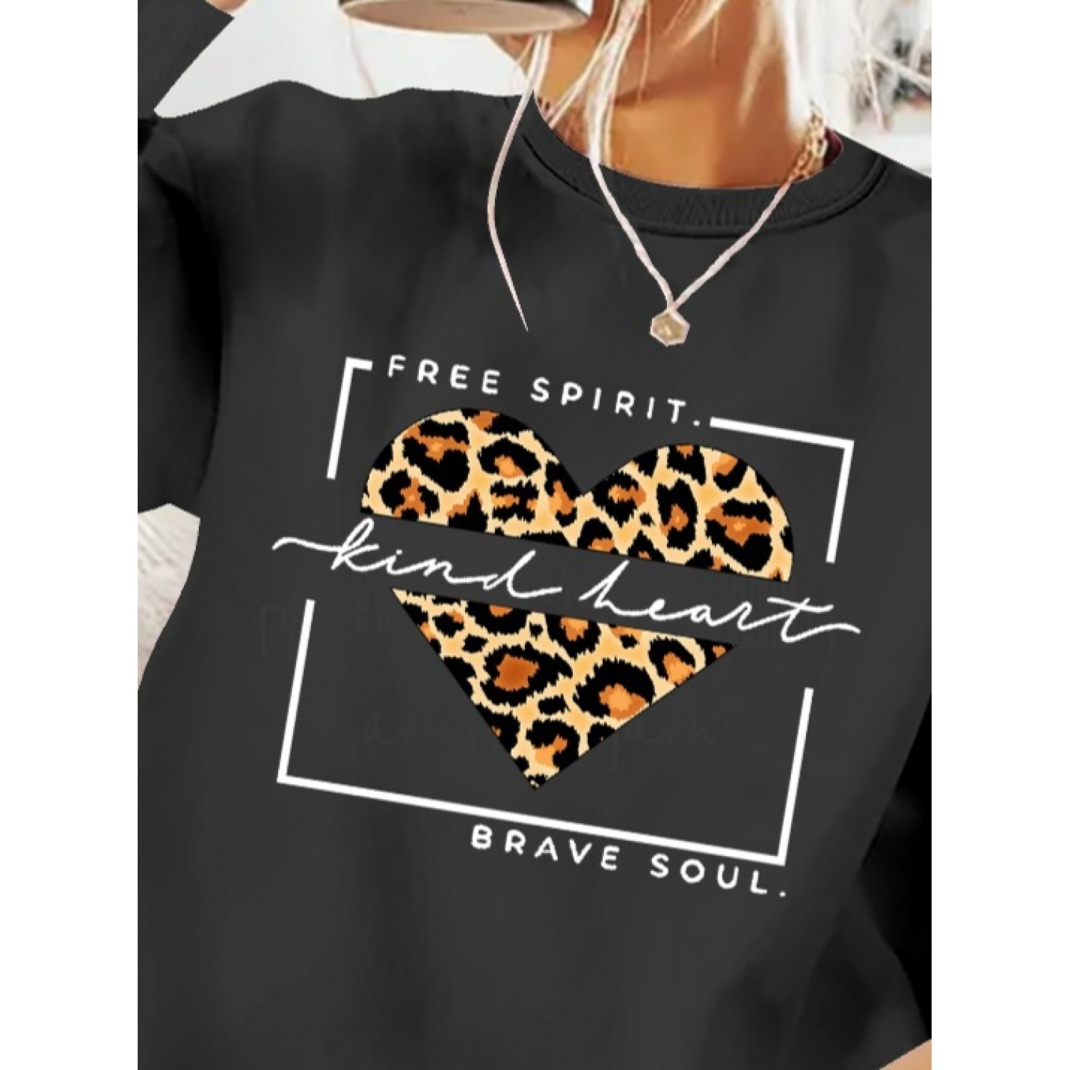 Lucky Life Kadın Uzun Kollu Bisiklet Yaka Desenli Viskon Iki Ipli