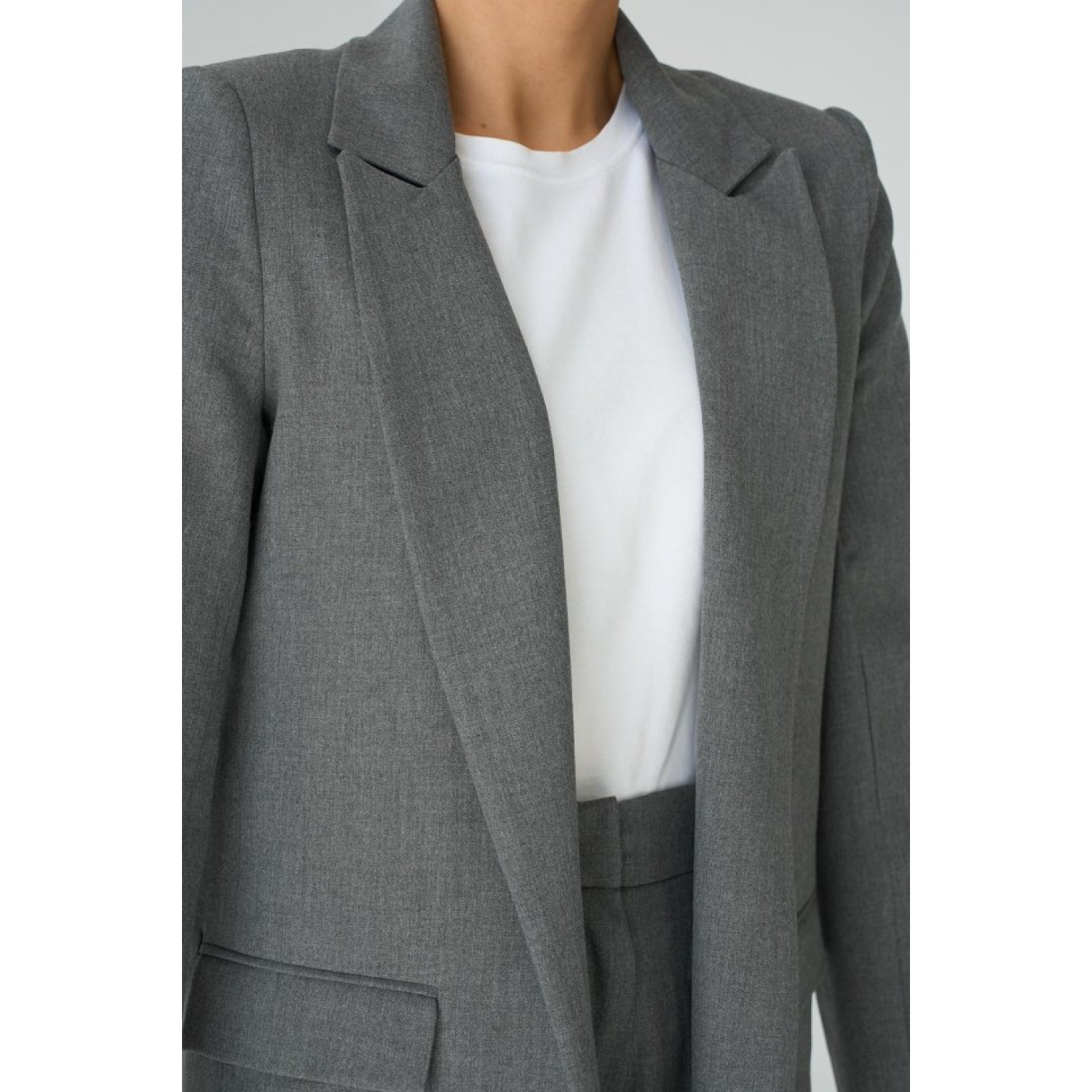 Lucky Life Kadın Astarı Çizgili Ceket - Gri Lucky Life Kadın Astarı Çizgili Ceket - Gri