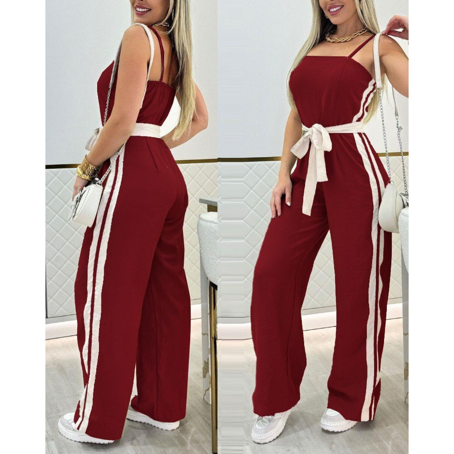 Lucky Life Kadın Ip Askılı Straplez Belden Kuşaklı Viskon Iki Ipl