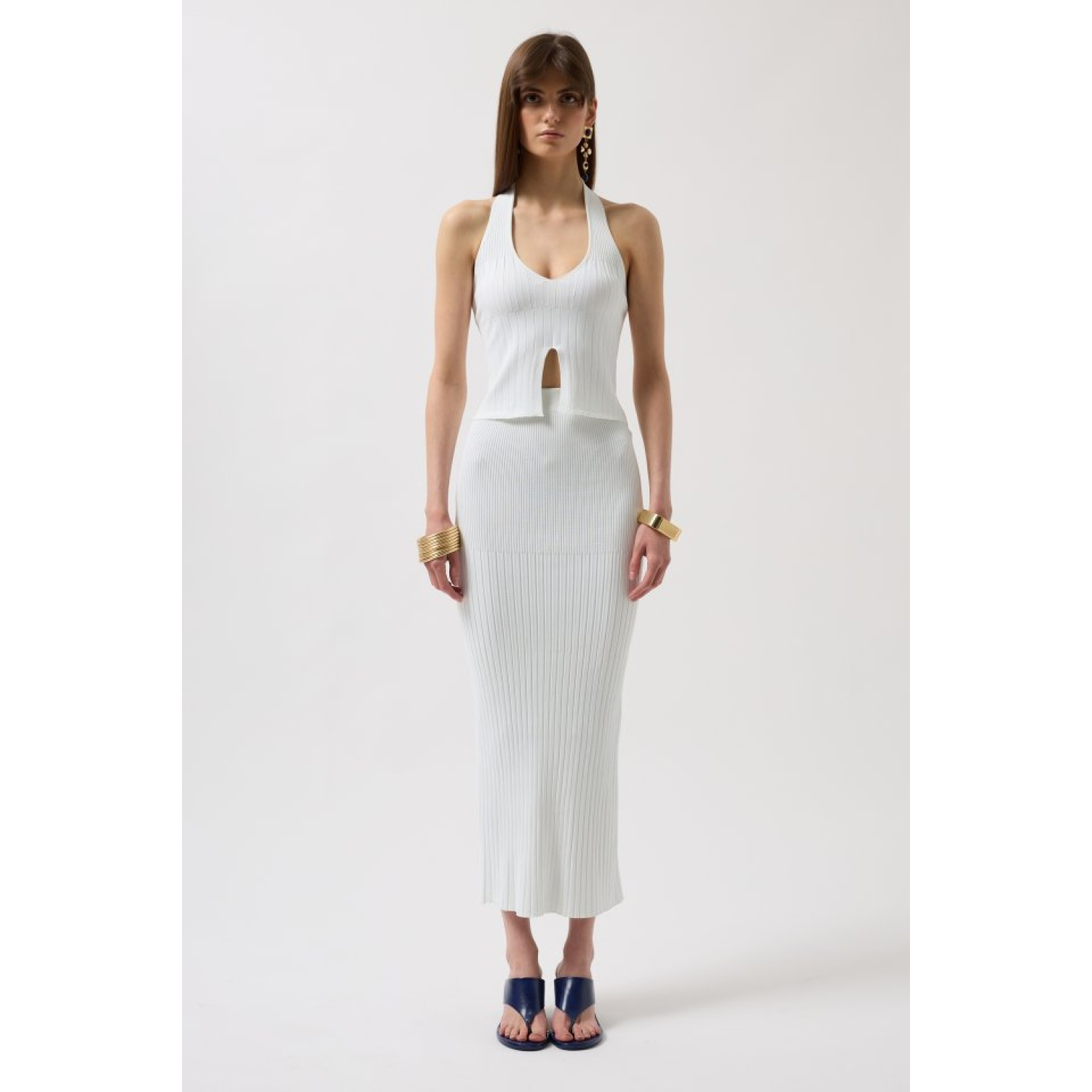 Lucky Life Kadın Yüksek Bel  Dokulu Etek