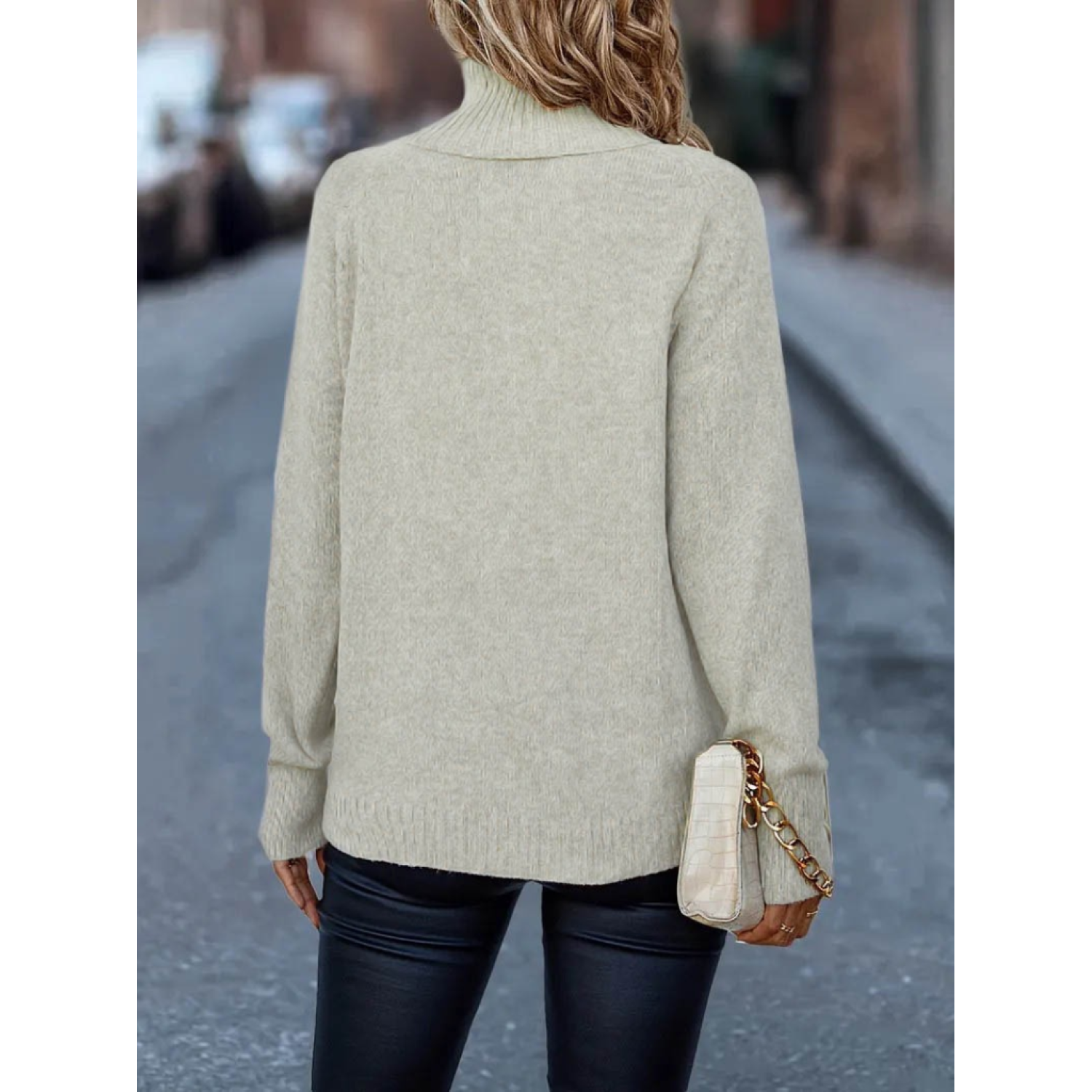 Lucky Life Kadın Uzun Kollu Balıkçı Yaka Triko Bluz