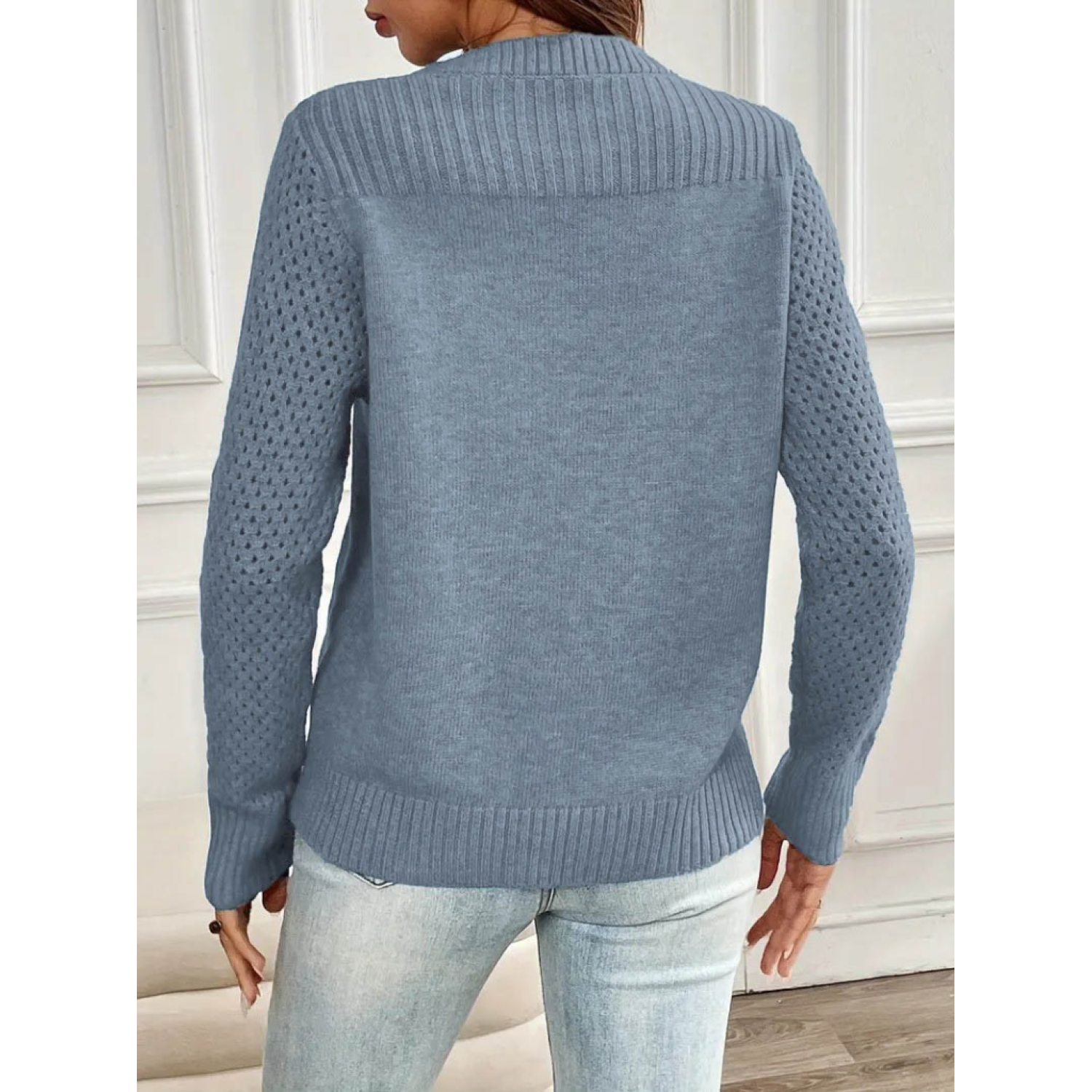 Lucky Life Kadın Uzun Kollu Bisiklet Yaka Triko Bluz