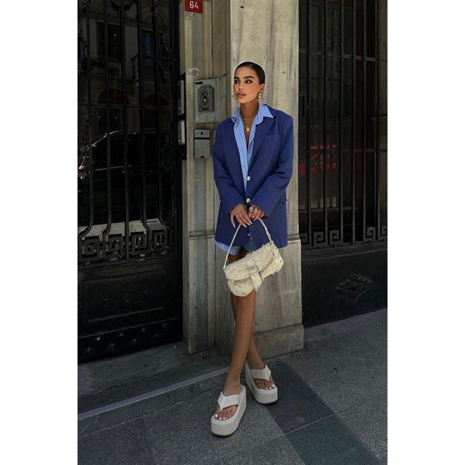 Lucky Life Kadın Blazer Keten Ceket  6105