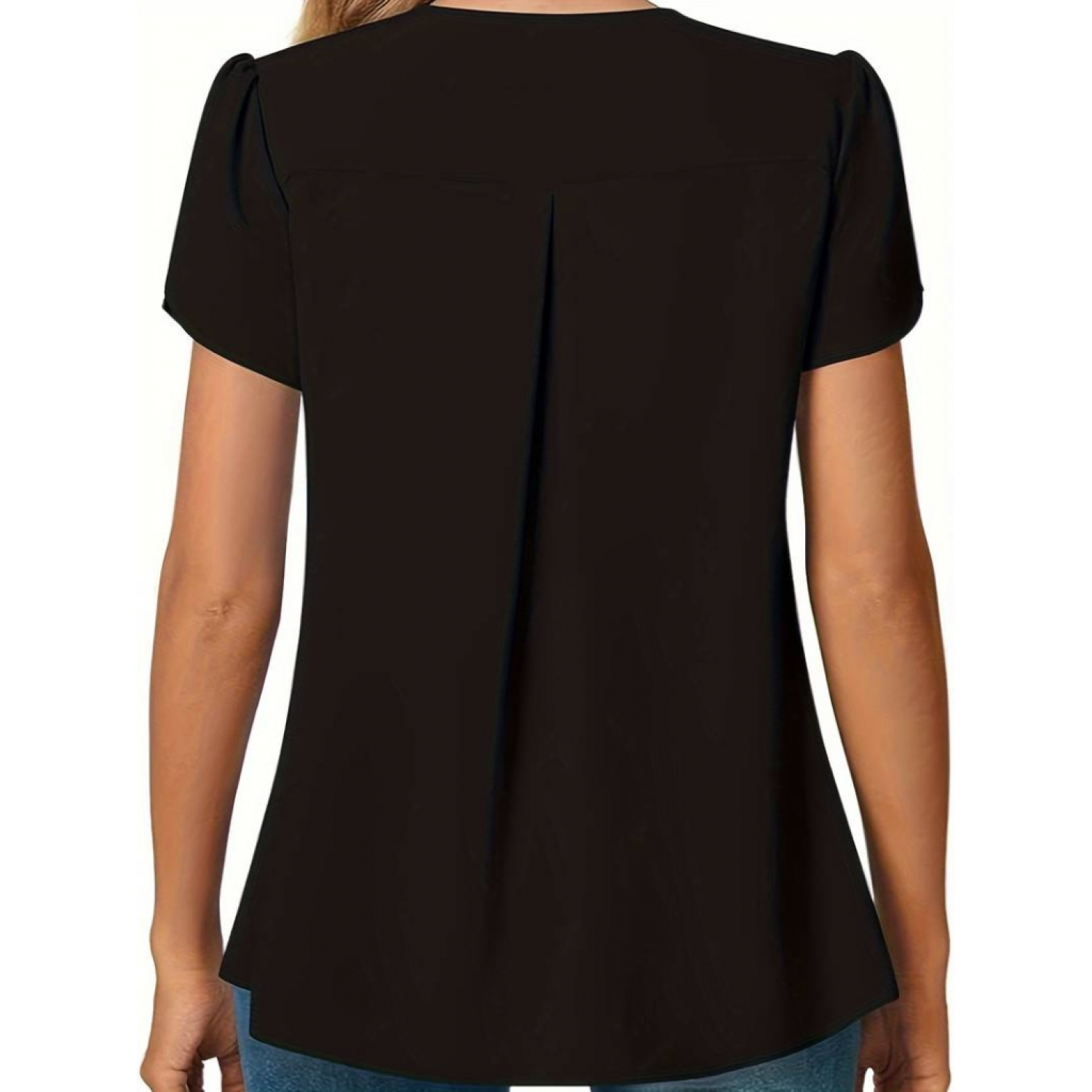 Lucky Life Kadın Kısa Kollu V Yaka Sandy Bluz Lucky Life Kadın Kısa Kollu V Yaka Sandy Bluz