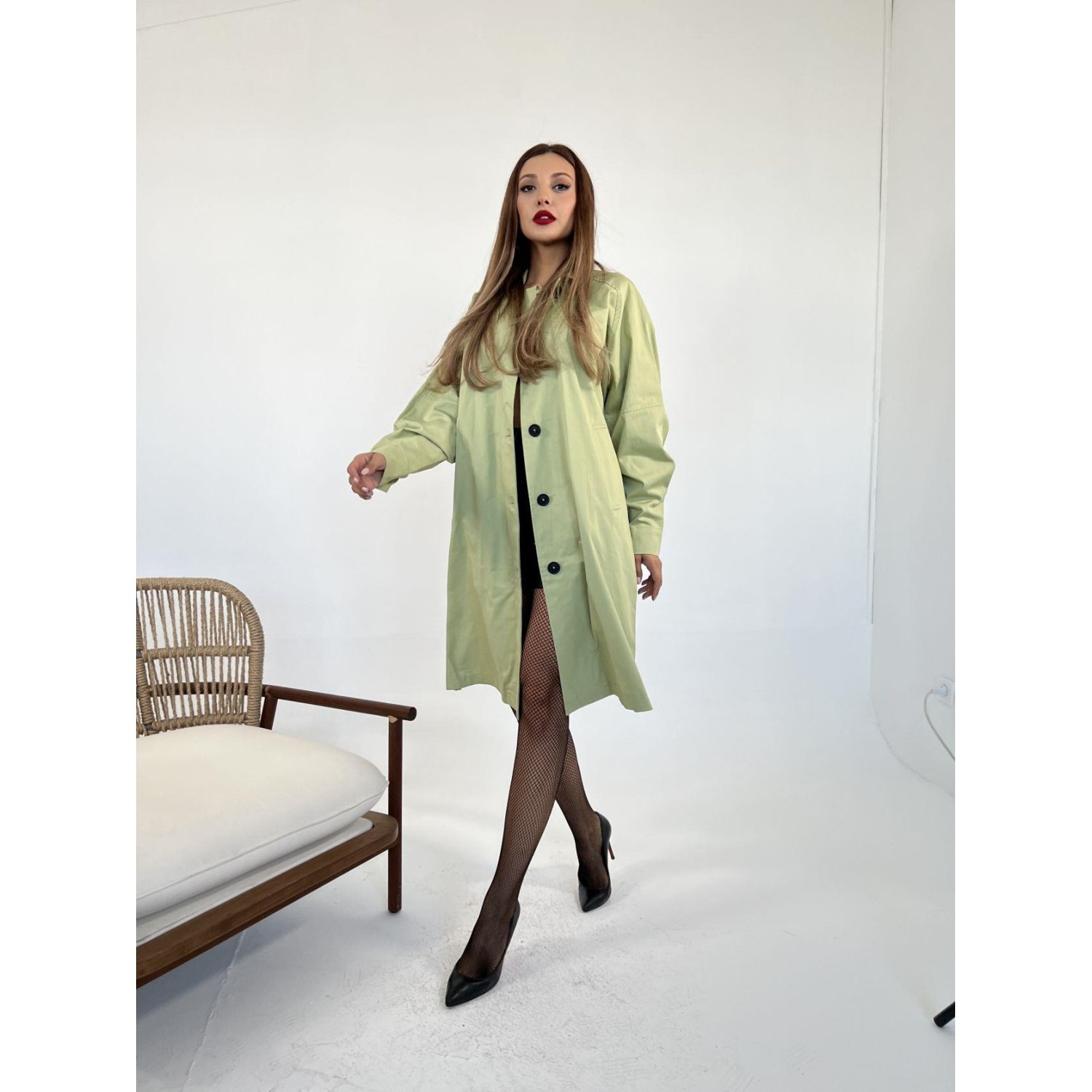 Lucky Life Kadın TRENÇKOT-YEŞİL