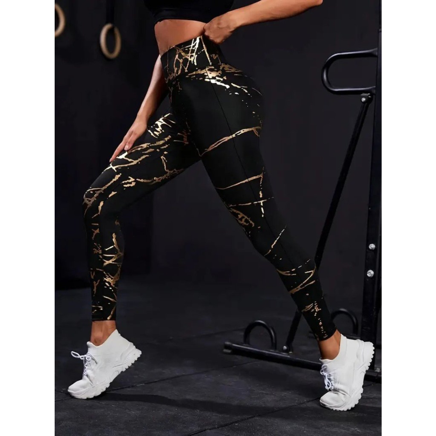 Lucky Life Kadın Yüksek Bel Desenli Spor Tayt