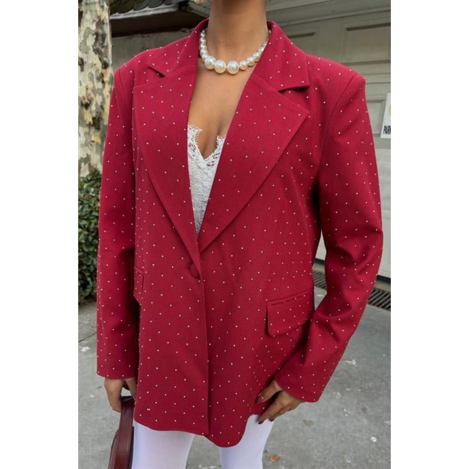 Lucky Life Kadın Taş Detaylı Lucky Life Kadın Premium Blazer Ceke