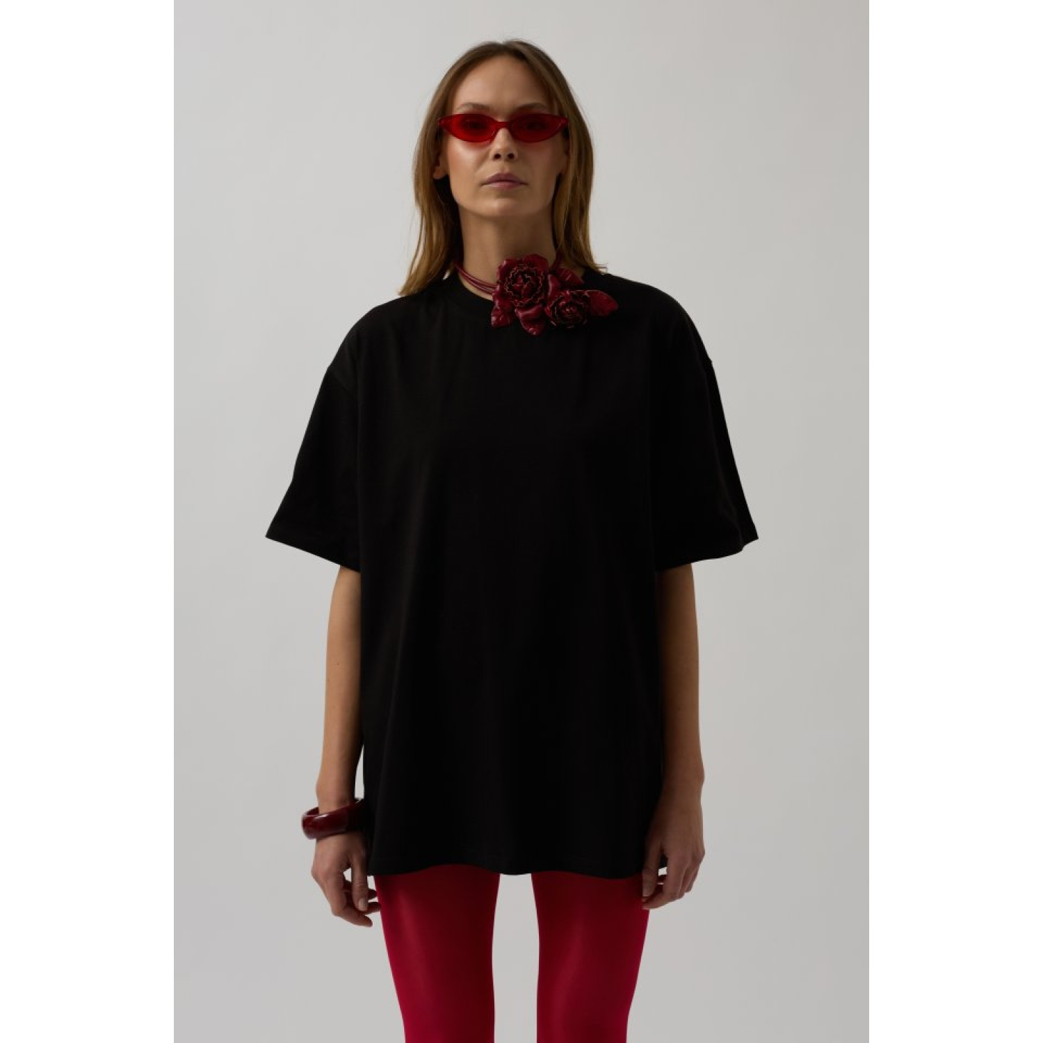 Lucky Life Kadın Sırt Baskılı Oversize T-Shirt
